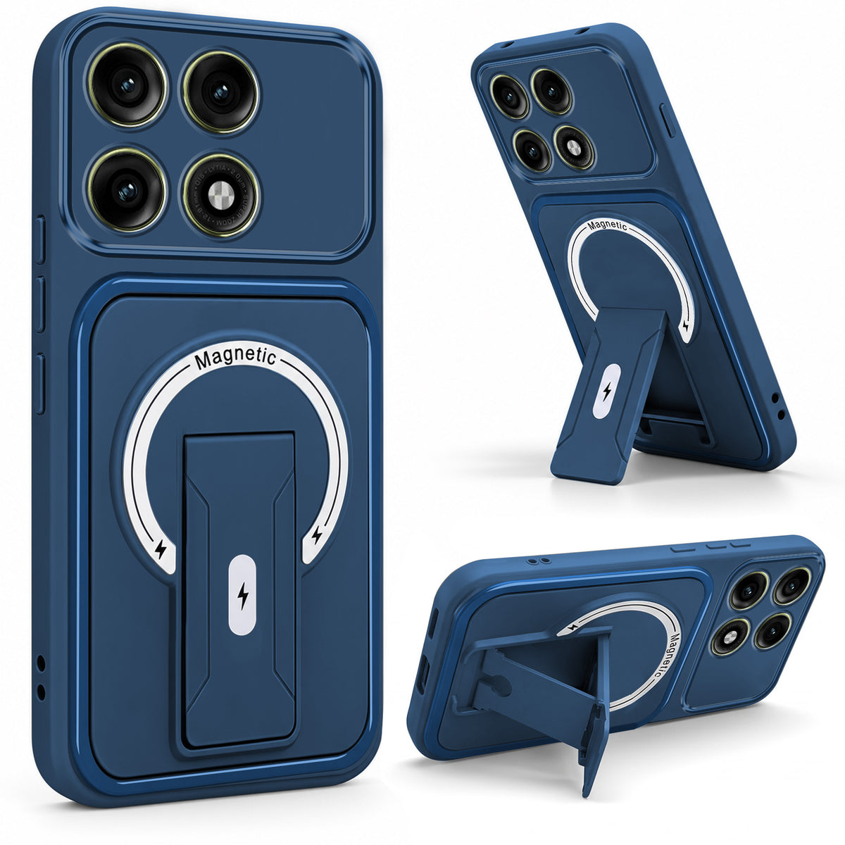 For Motorola Edge 70 Pro | Edge 70 Pro Plus Back Case Cover Metallic (Hybrid Armor Kickstand | MagSafe Compatible | Camera Protection Shockproof)
