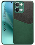 For Vivo iQOO Z11x Back Cover Case (Dual PU Leather Stitch | Professional Minimalist | Soft and Flexible)