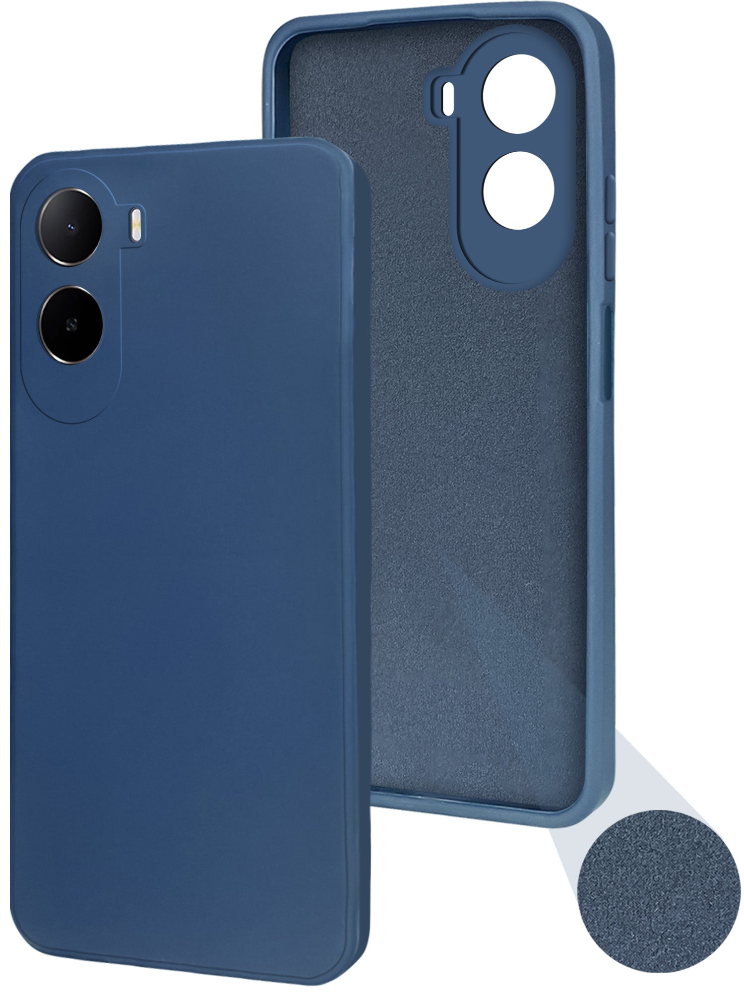 For Redmi A7 Pro 4G|5G Back Cover Case (Matte Finish Silicone with Inside Fiber cloth)
