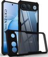 For Vivo S2 5G Back Cover Case Hybrid (Shockproof with Polycarbonate Clear Panel | Professional Black)