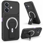 For Oppo A3X (4G/5G) | Oppo A3 5G Back Case Cover Metallic (Hybrid Armor Kickstand | MagSafe Compatible | Camera Protection Shockproof)
