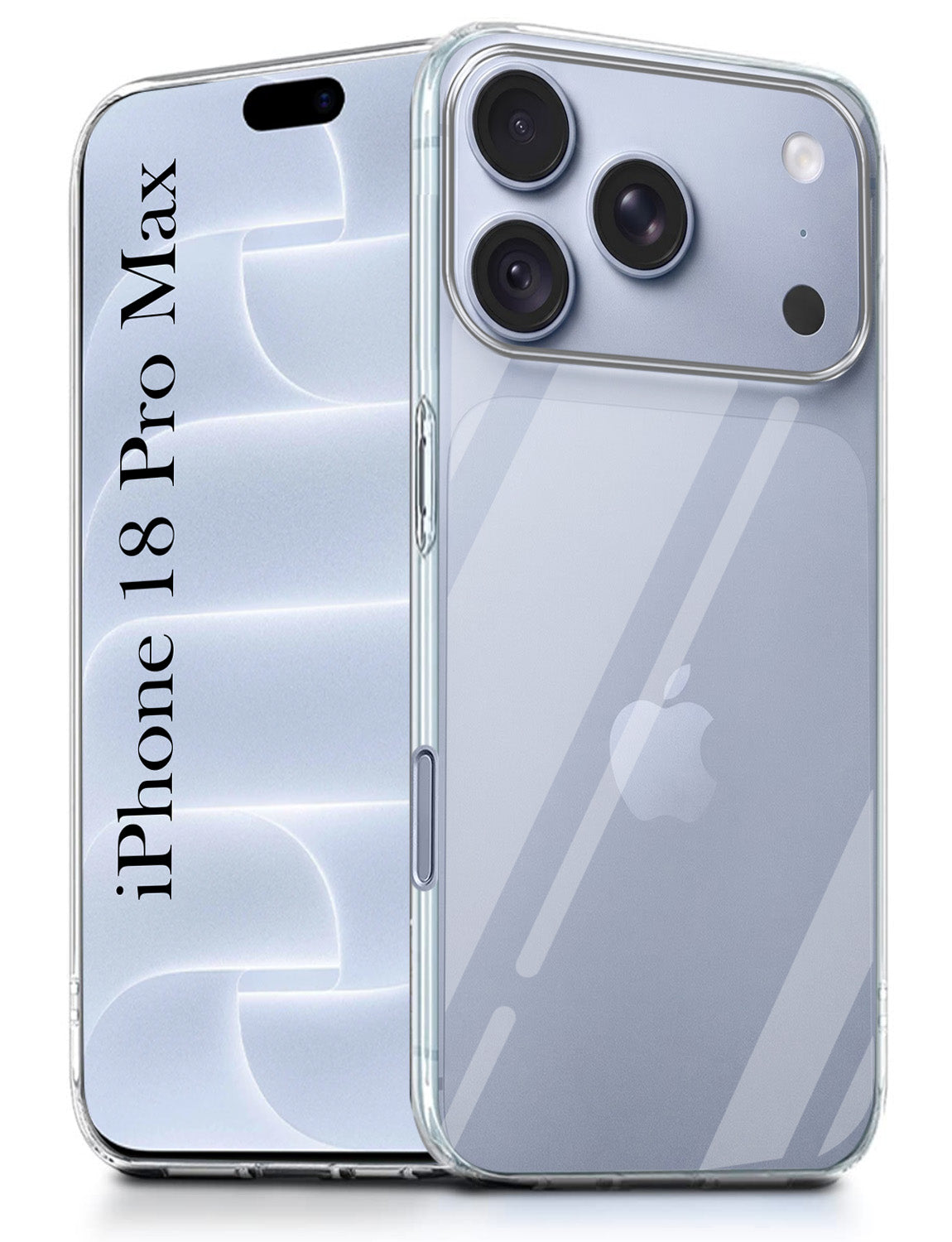 For Apple iPhone 18 Pro Max Back Cover Case Silicone (Clear Shockproof Case with Camera Protection | Soft and Flexible | Transparent)