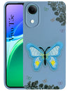 For Vivo T5e 5G Back Cover Case (Soft Butterfly Embroidery | Women Teen Girls | Camera Protection| Matte Silicone)