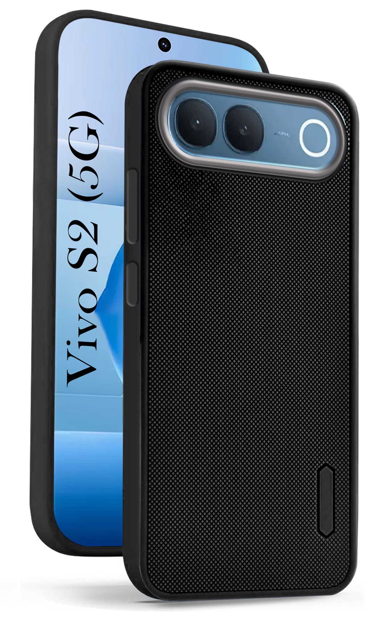 For Vivo S2 5G Back Cover Case Rubberised (Textured Grip Design| Micro-Fiber Cloth Inside | Slim and Light Weight | Soft Touch and Feel) (Copy)