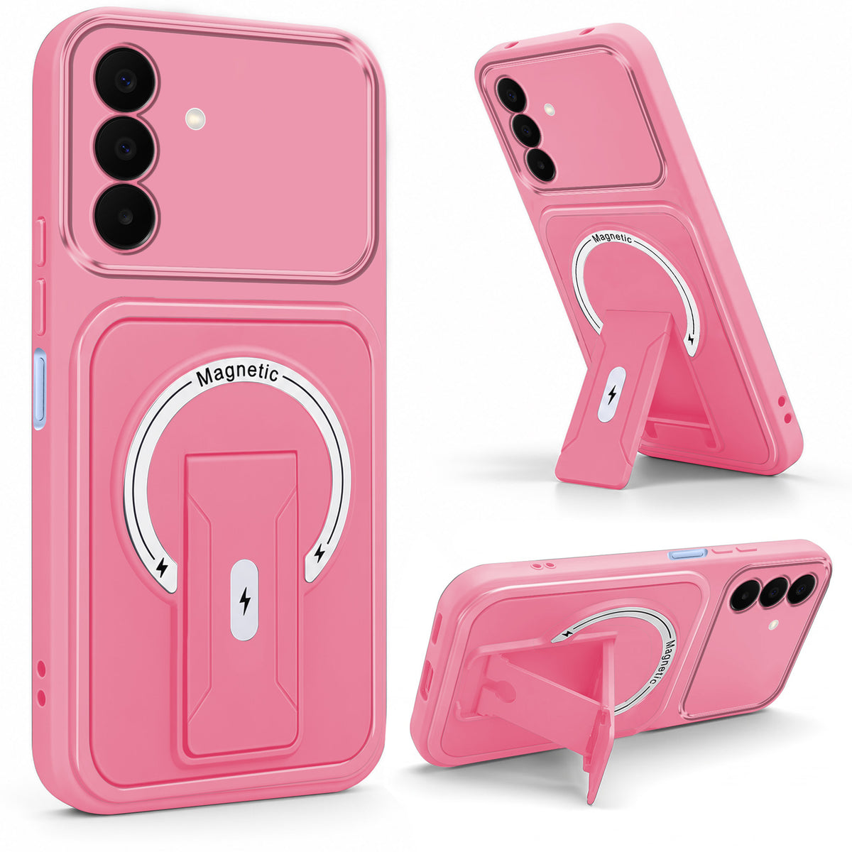 For Samsung Galaxy A27 5G | Galaxy M47 5G Back Case Cover Metallic (Hybrid Armor Kickstand | MagSafe Compatible | Camera Protection Shockproof)