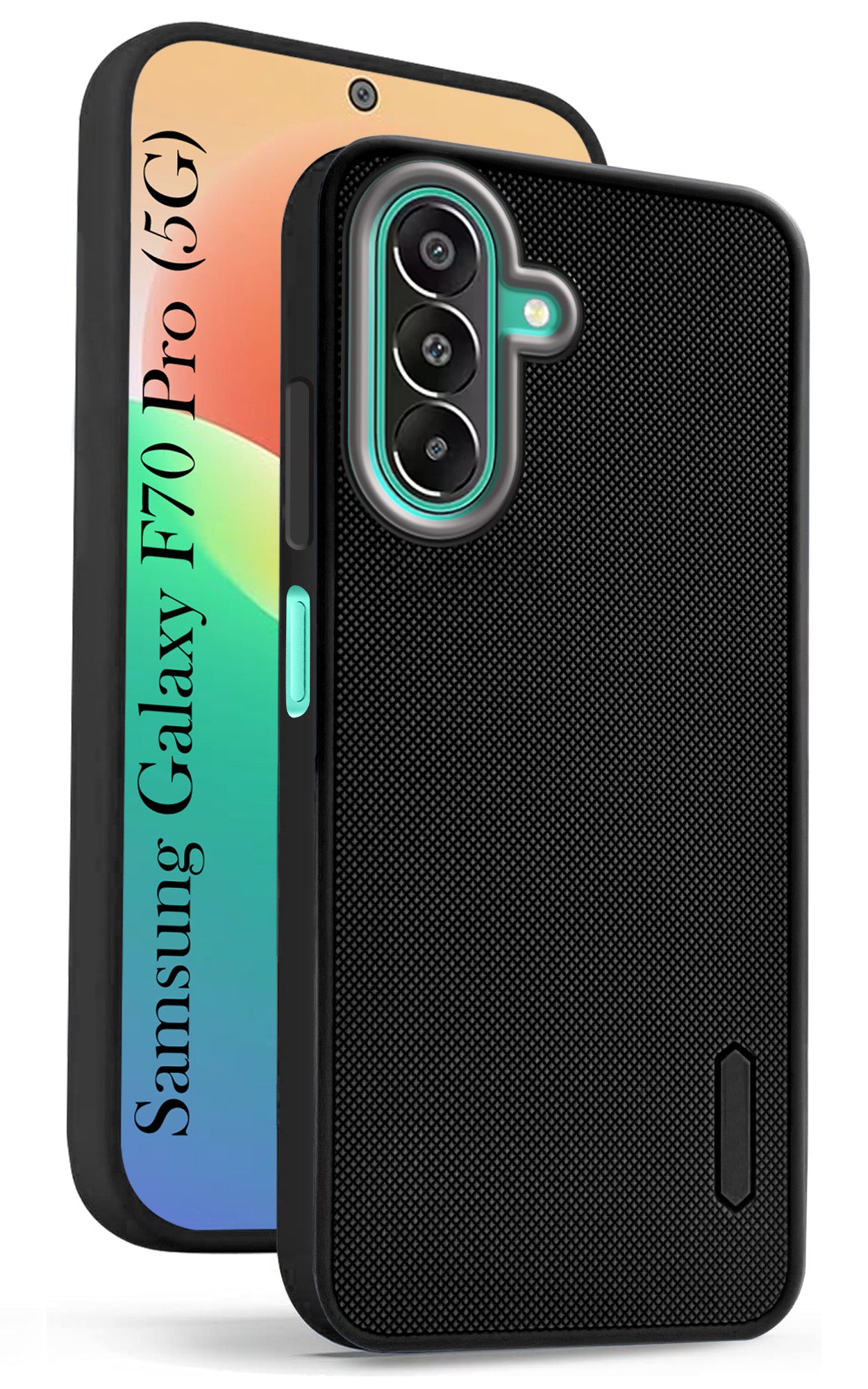 For Samsung Galaxy F70 Pro 5G Back Cover Case Rubberised (Textured Grip Design| Micro-Fiber Cloth Inside | Slim and Light Weight | Soft Touch and Feel)