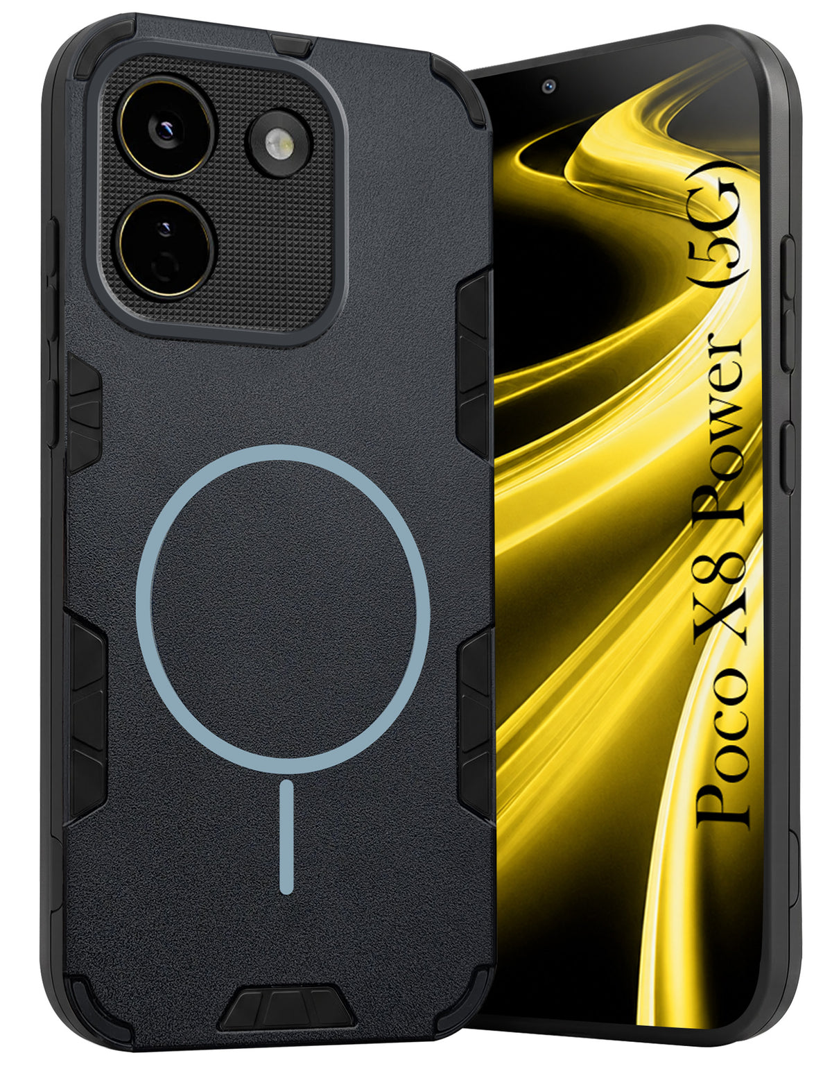 For Poco X8 Power Back Cover Case (Slim Hybrid Armor | Shockproof Camera Protection | Rugged Dual Layer)