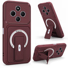 For Redmi A4 5G | Xiaomi Redmi 14C Back Case Cover Metallic (Hybrid Armor Kickstand | MagSafe Compatible | Camera Protection Shockproof)