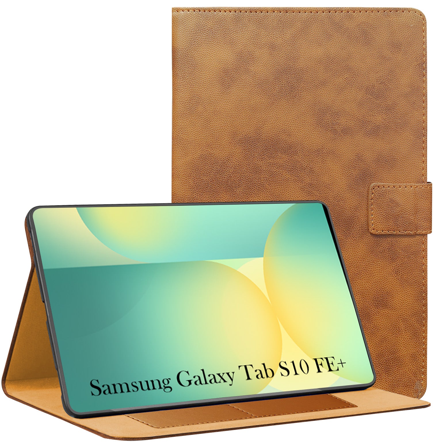 For Samsung Galaxy Tab S10 FE+ SM-X620/ X626/ X626B 13.1 Inch Flip Cover Folio Cover (PU Leather | Multi-Angle Smart Stand | Card Storage Slots | Silicone Back Pouch)