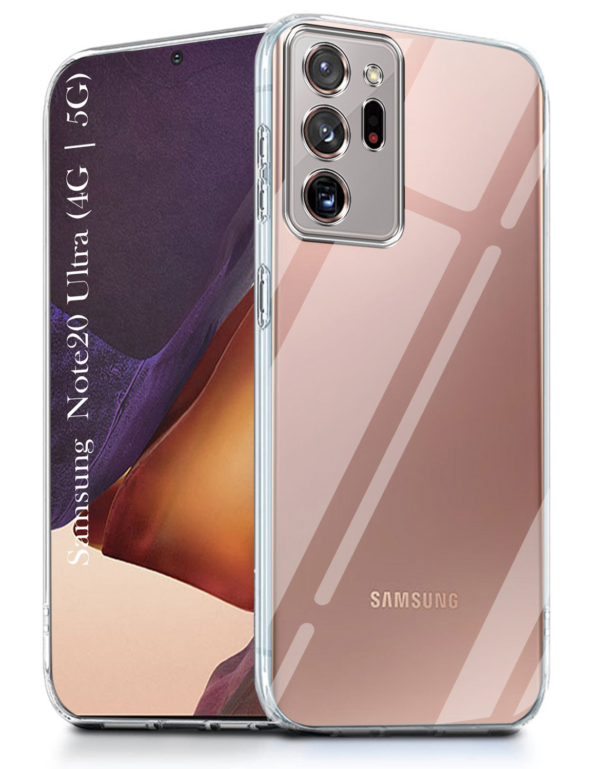 For Samsung Galaxy Note 20 Ultra 5G Back Cover Case Silicone (Clear Shockproof Case with Camera Protection | Soft and Flexible | Transparent)