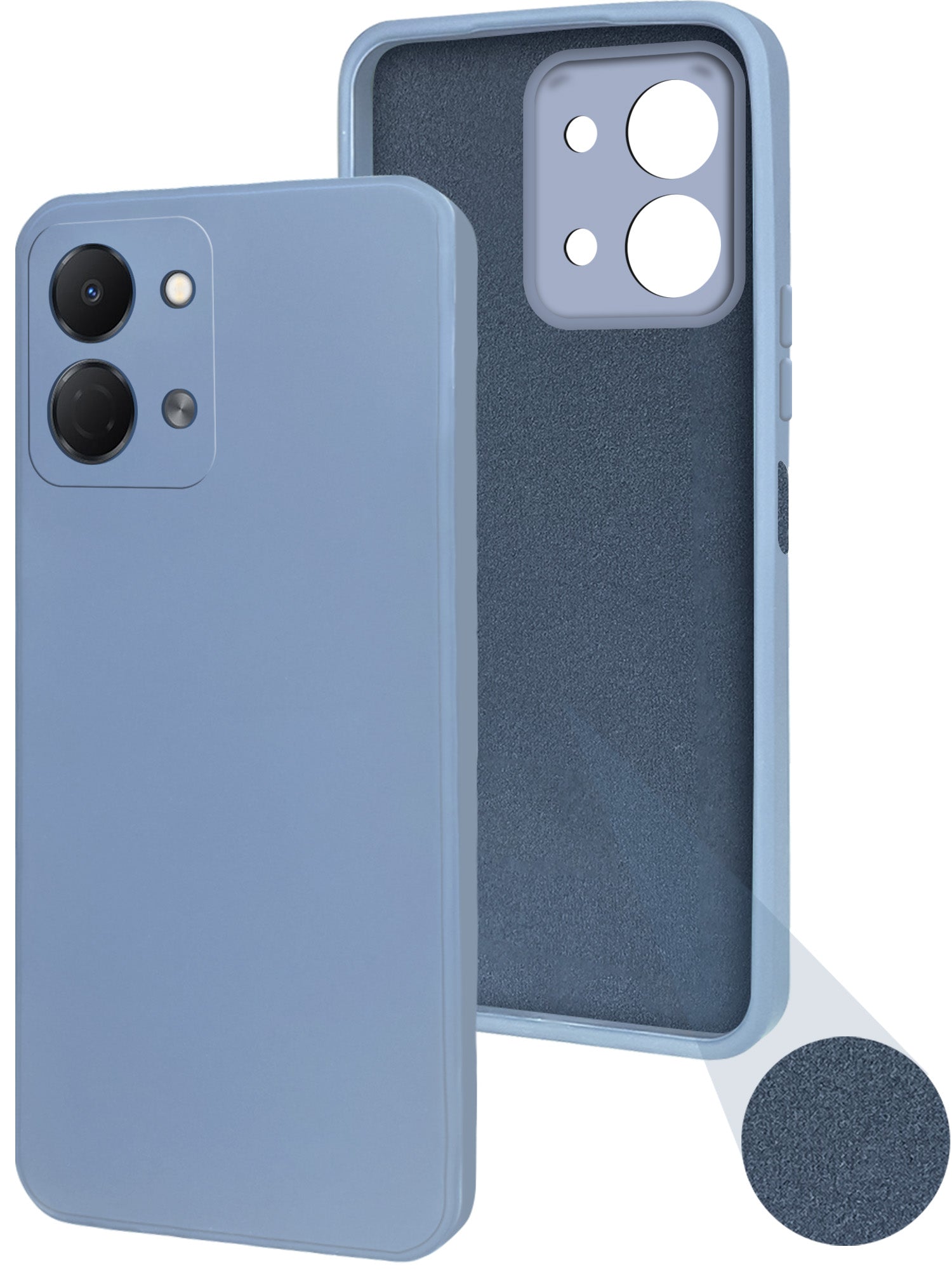 For Tecno Spark Go 3 Back Cover Case (Matte Finish Silicone with Inside Fiber cloth)