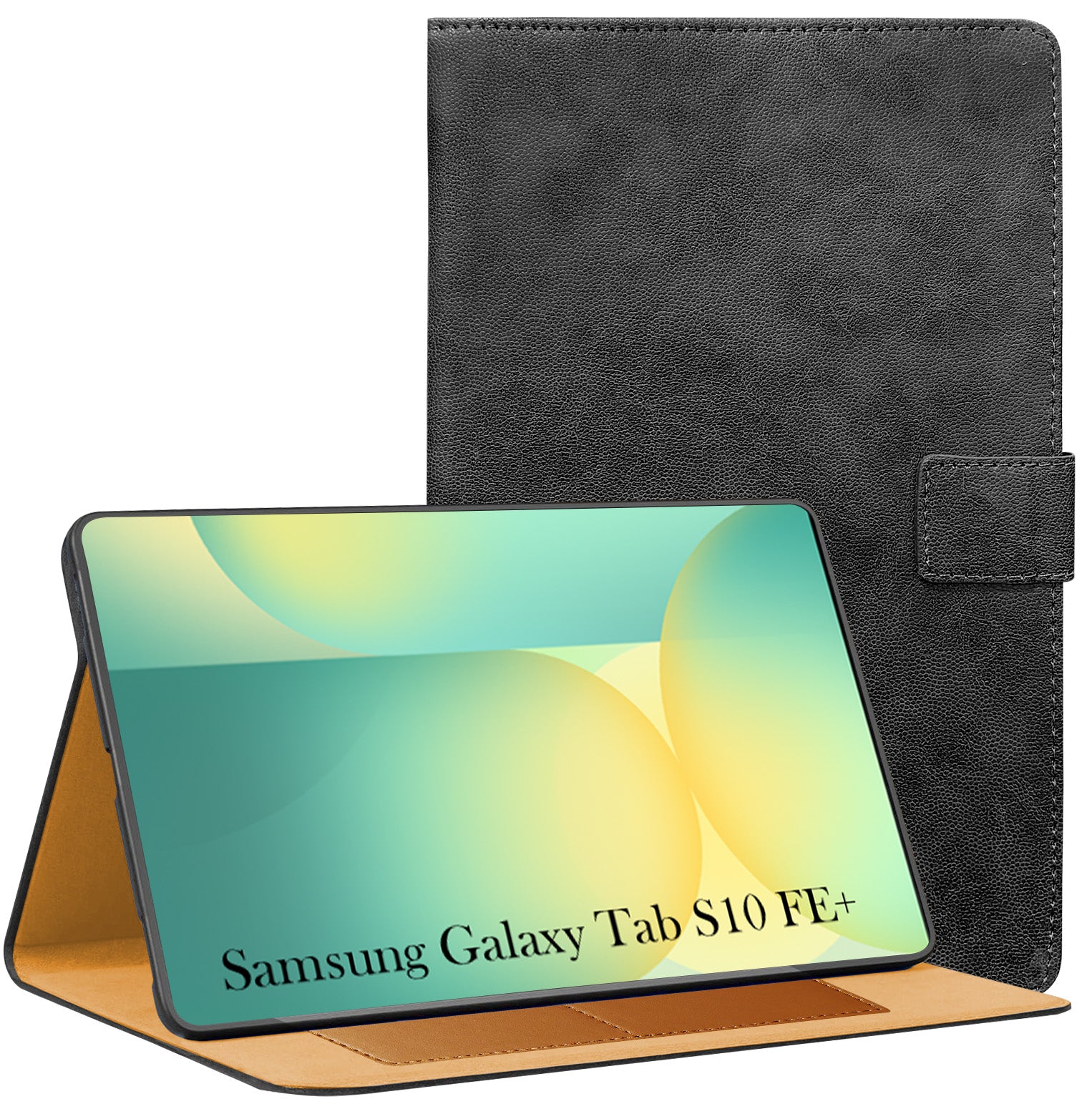 For Samsung Galaxy Tab S10 FE+ SM-X620/ X626/ X626B 13.1 Inch Flip Cover Folio Cover (PU Leather | Multi-Angle Smart Stand | Card Storage Slots | Silicone Back Pouch)