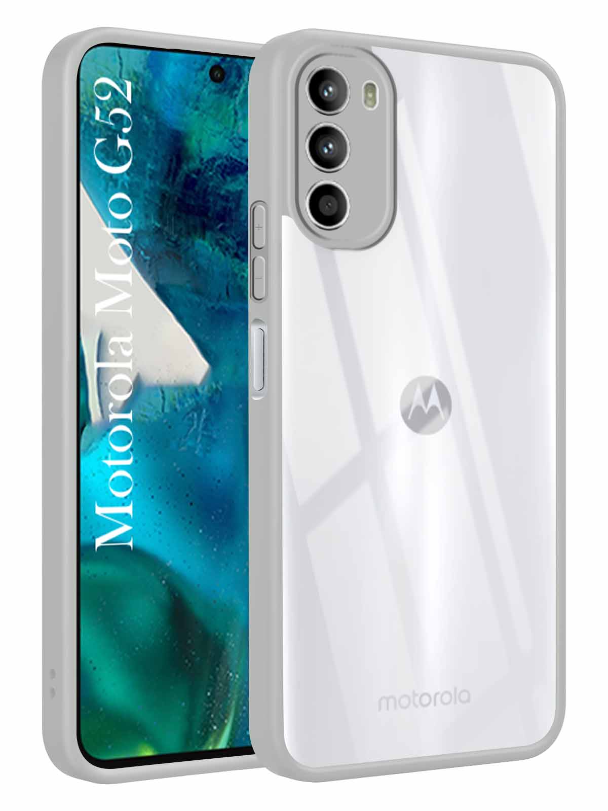 For Motorola Moto G52 5G Back Cover Case Ultra-Hybrid (Lifetime Anti Yellow | Anti Scratch | Crystal Clear Shockproof)