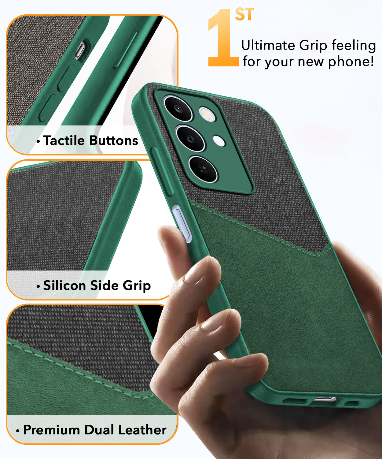 For Realme C83 5G Back Cover Case (Dual PU Leather Stitch | Professional Minimalist | Soft and Flexible)