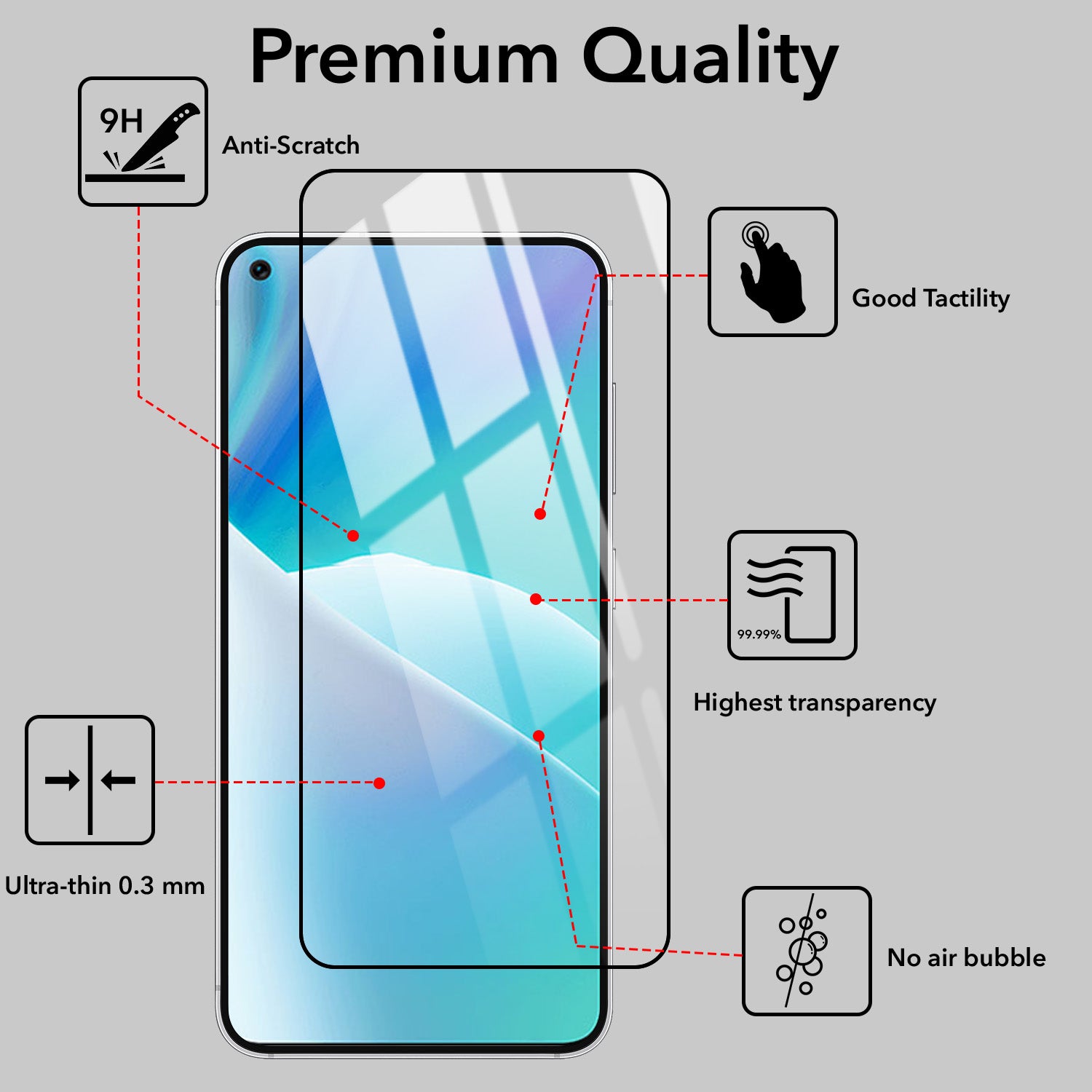 Tempered Glass For Realme X7 Max 5G Military-Grade Gorilla Screen Protector With Installation Kit | Shatterproof, Full Coverage, HD Clear, Scratch Resistant (Pack of 1)