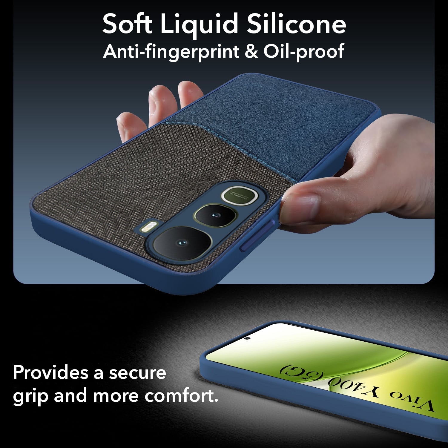For Vivo Y400 Back Cover Case (Dual PU Leather Stitch | Professional Minimalist | Soft and Flexible)