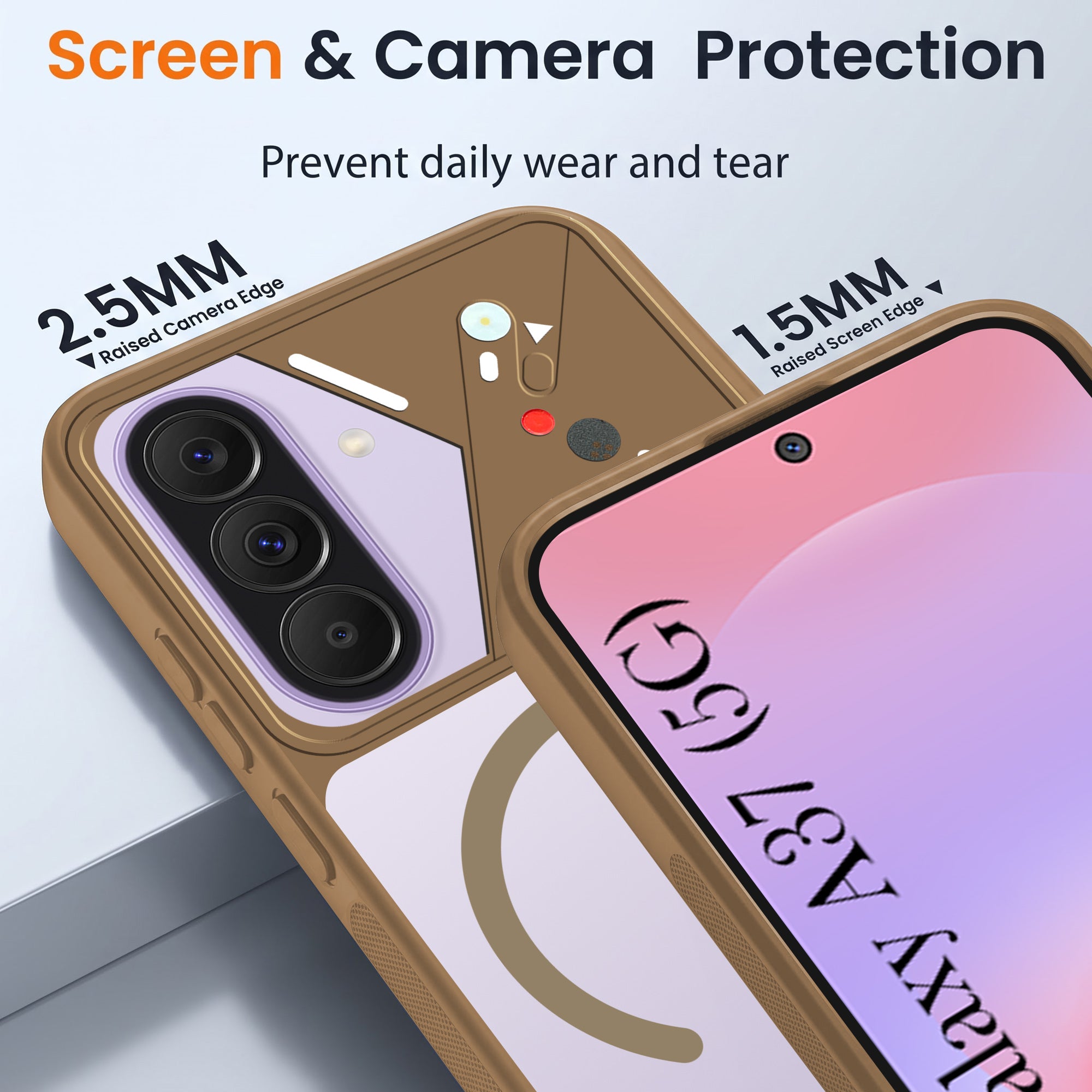 For Samsung Galaxy A37 5G Back Cover Case Lifetime Anti-Yellow Clear (Camera Protection | Side Grip | Wireless MagSafe Compatible)