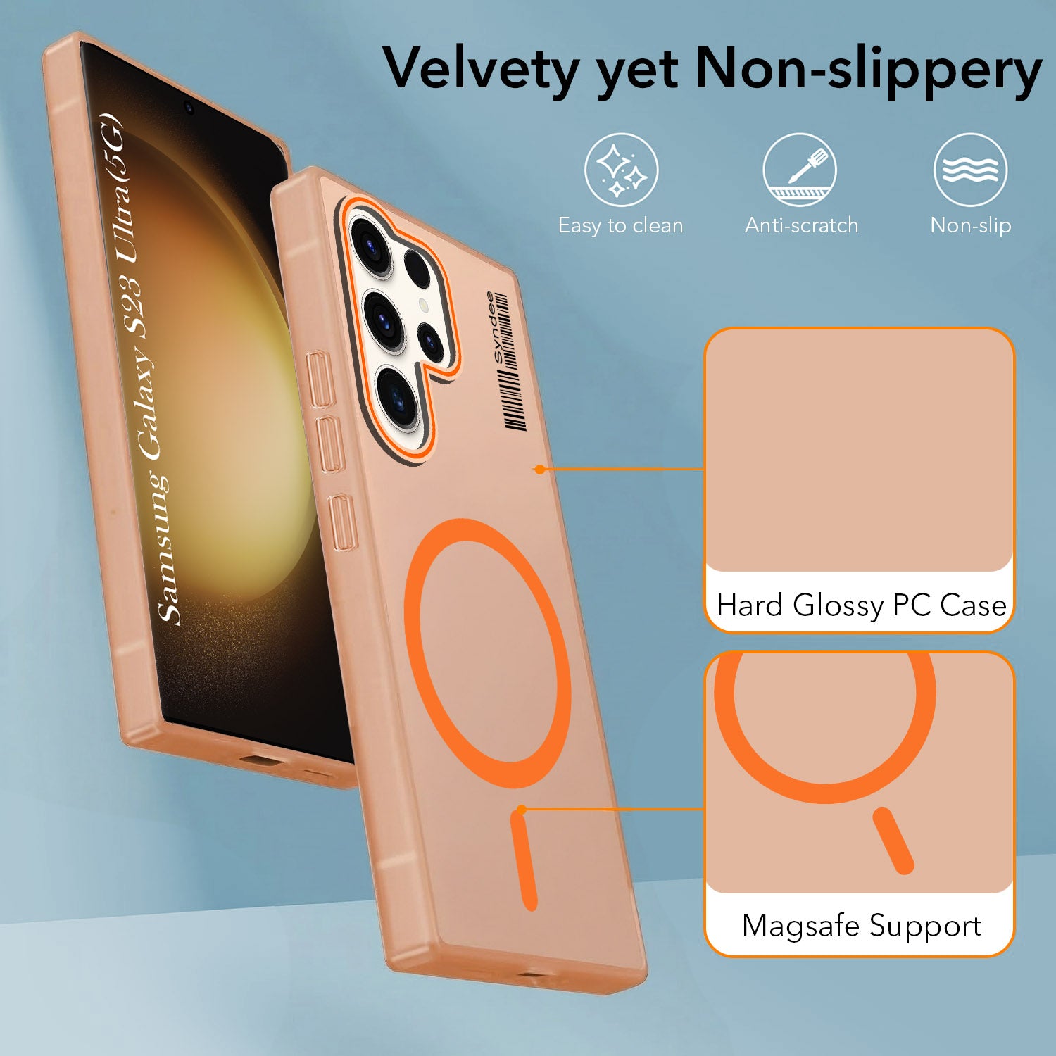 For Samsung Galaxy S23 Ultra 5G Back Cover Case (Soft Touch | Camera Bump Protection | MagSafe Compatible | Matte Finish)