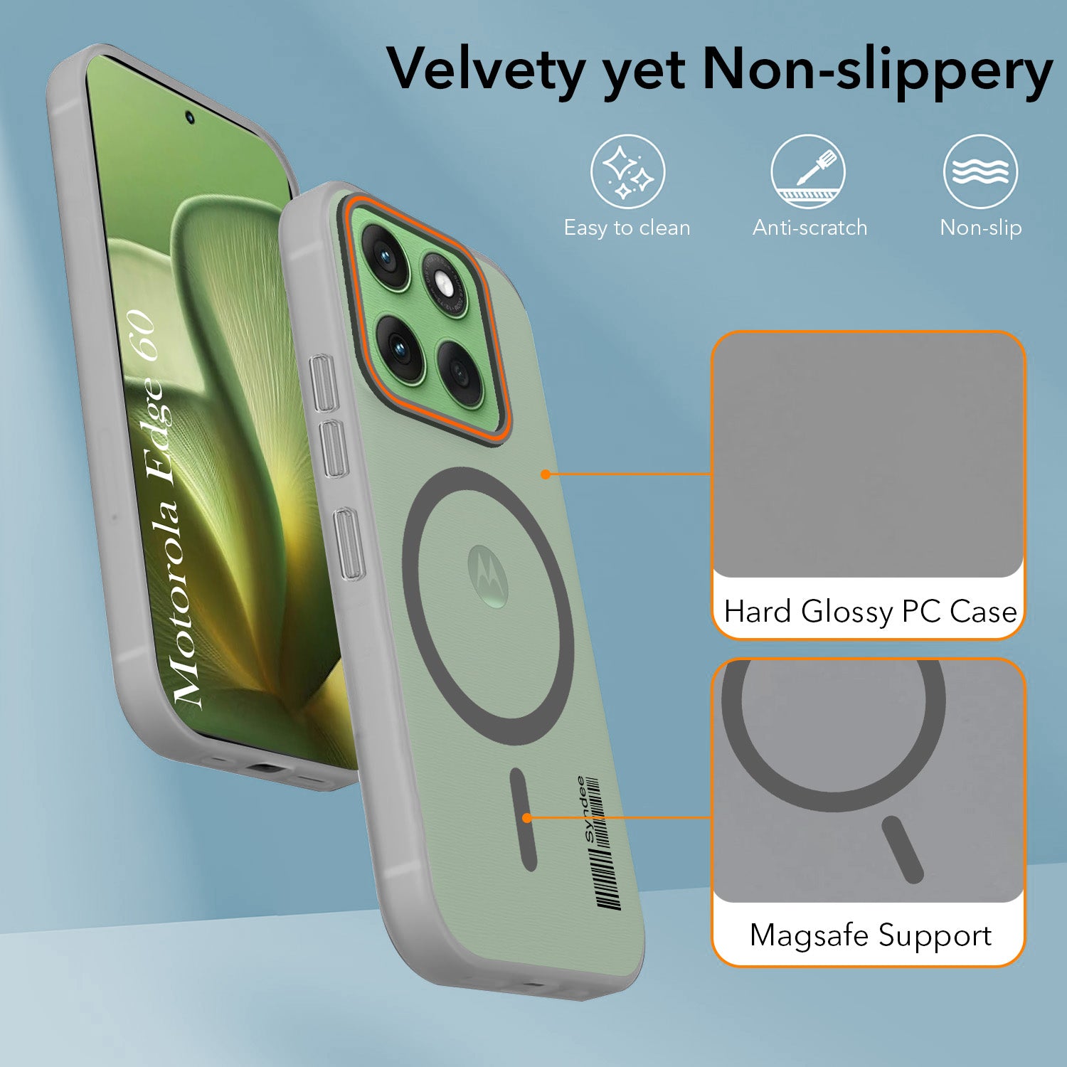 For Motorola Moto Edge 60 Back Cover Case (Soft Touch | Camera Bump Protection | MagSafe Compatible | Matte Finish)