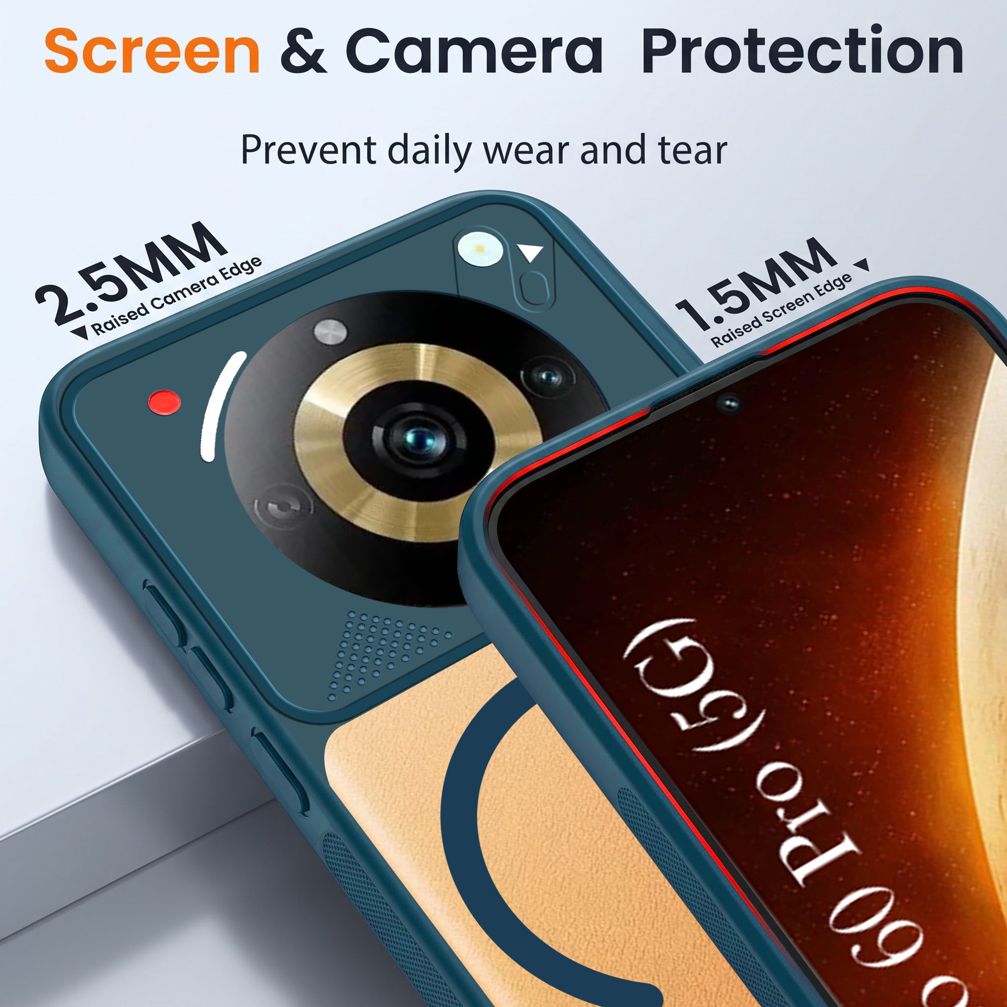 For Realme Narzo 60 Pro Back Cover Case Lifetime Anti-Yellow Clear (Camera Protection | Side Grip | Wireless MagSafe Compatible)