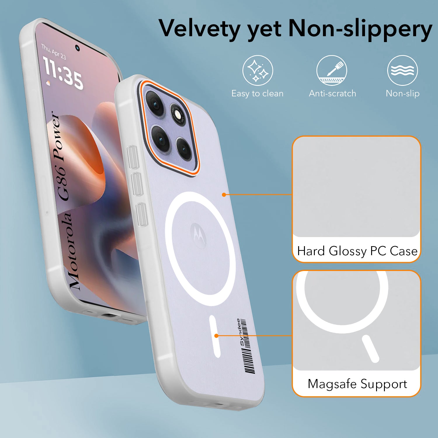 For Motorola Moto G86 Power Back Cover Case (Soft Touch | Camera Bump Protection | MagSafe Compatible | Matte Finish)
