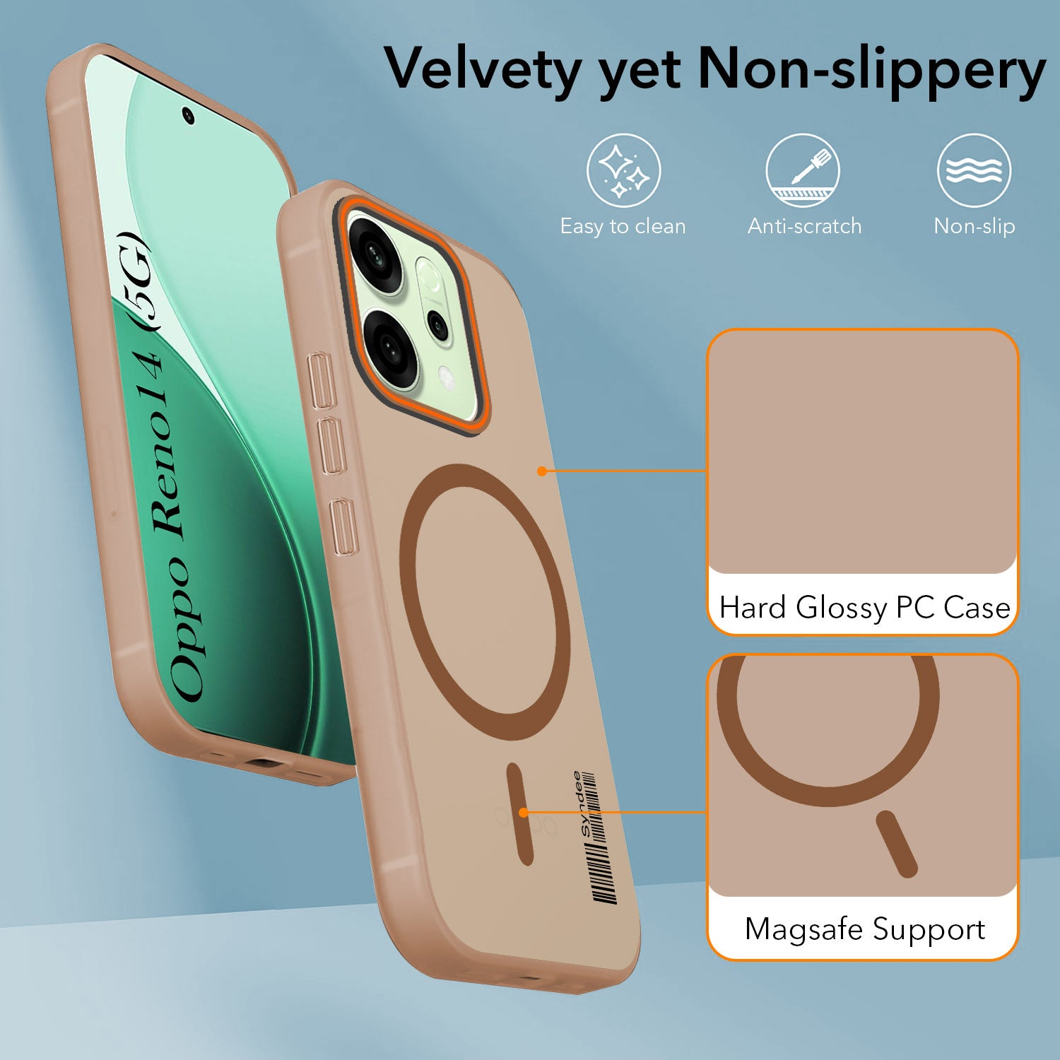 For Oppo Reno14 5G | Oppo Reno 14 5G Back Cover Case (Soft Touch | Camera Bump Protection | MagSafe Compatible | Matte Finish)