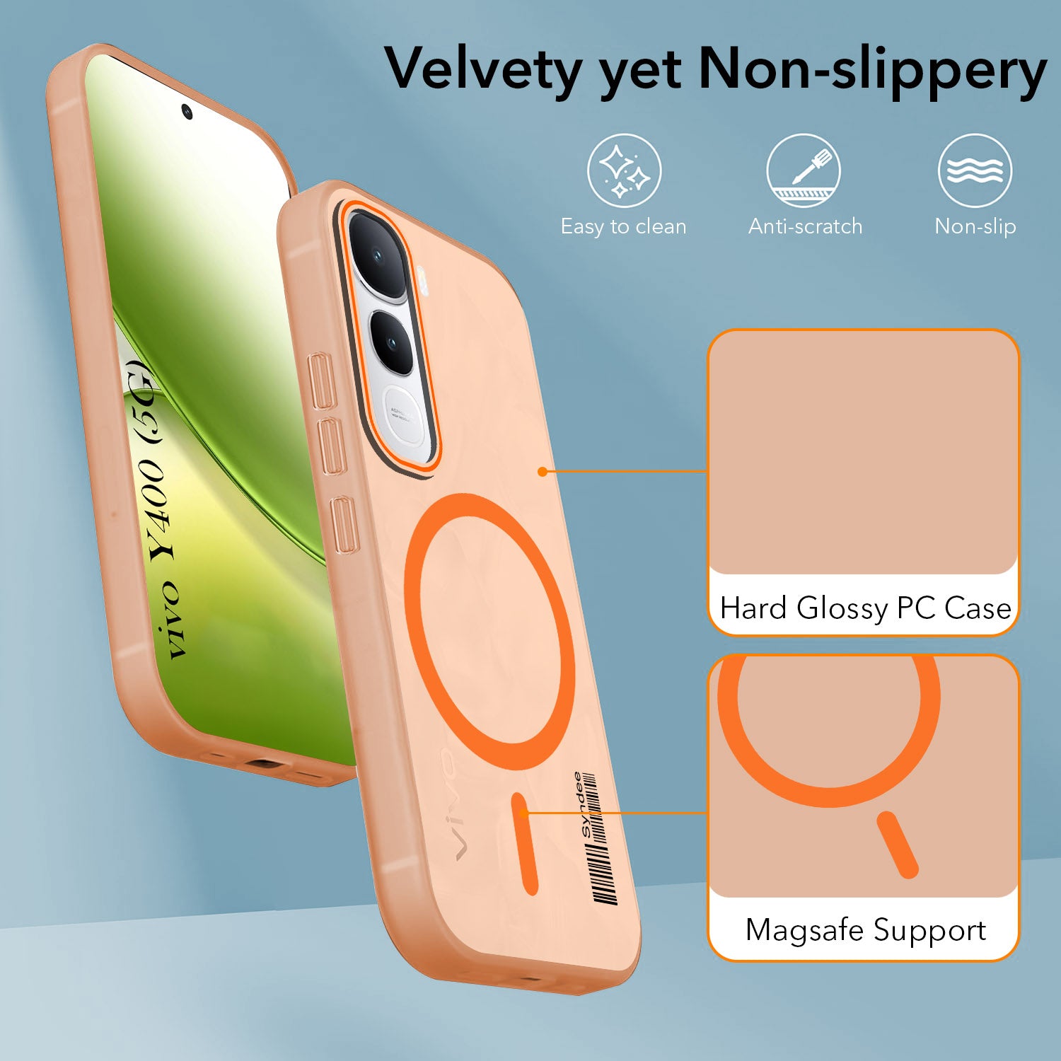 For Vivo Y400 Back Cover Case (Soft Touch | Camera Bump Protection | MagSafe Compatible | Matte Finish)