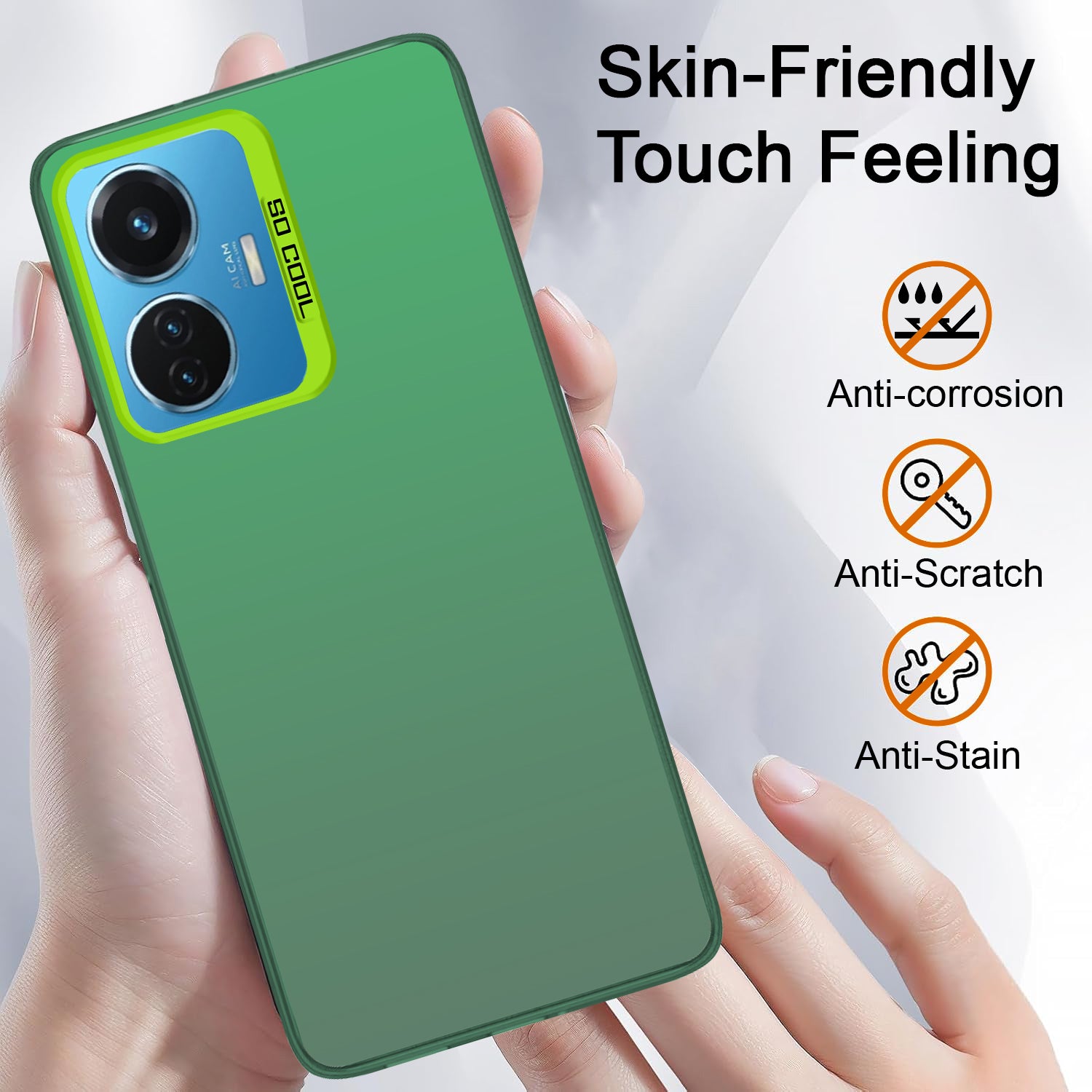 For Vivo IQOO Z6 44W Hard Back Cover Case (Velvet Touch | Professional Glossy Finish | Camera Protection Bump)