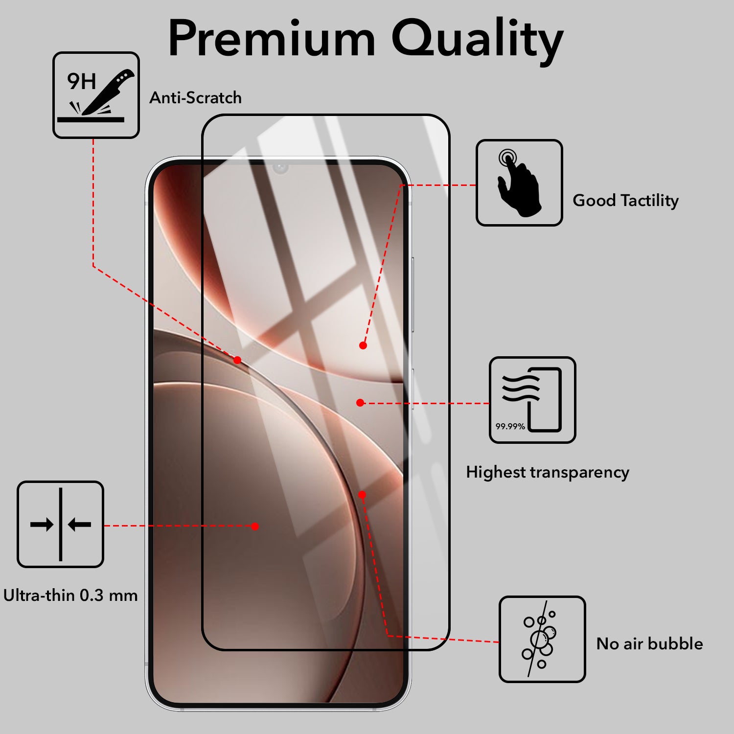 (Pack of 2) Tempered Glass For Oppo Find X9 Military-Grade Gorilla Screen Protector With Installation Kit | Shatterproof, Full Coverage, HD Clear, Scratch Resistant