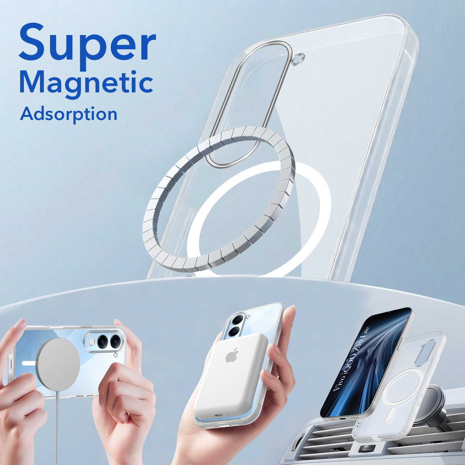 For Vivo iQOO Z10 Lite Back Cover Case Lifetime Anti-Yellow MagSafe Compatible Clear (Sleek Hard Crystal | Shockproof and Camera Protection)