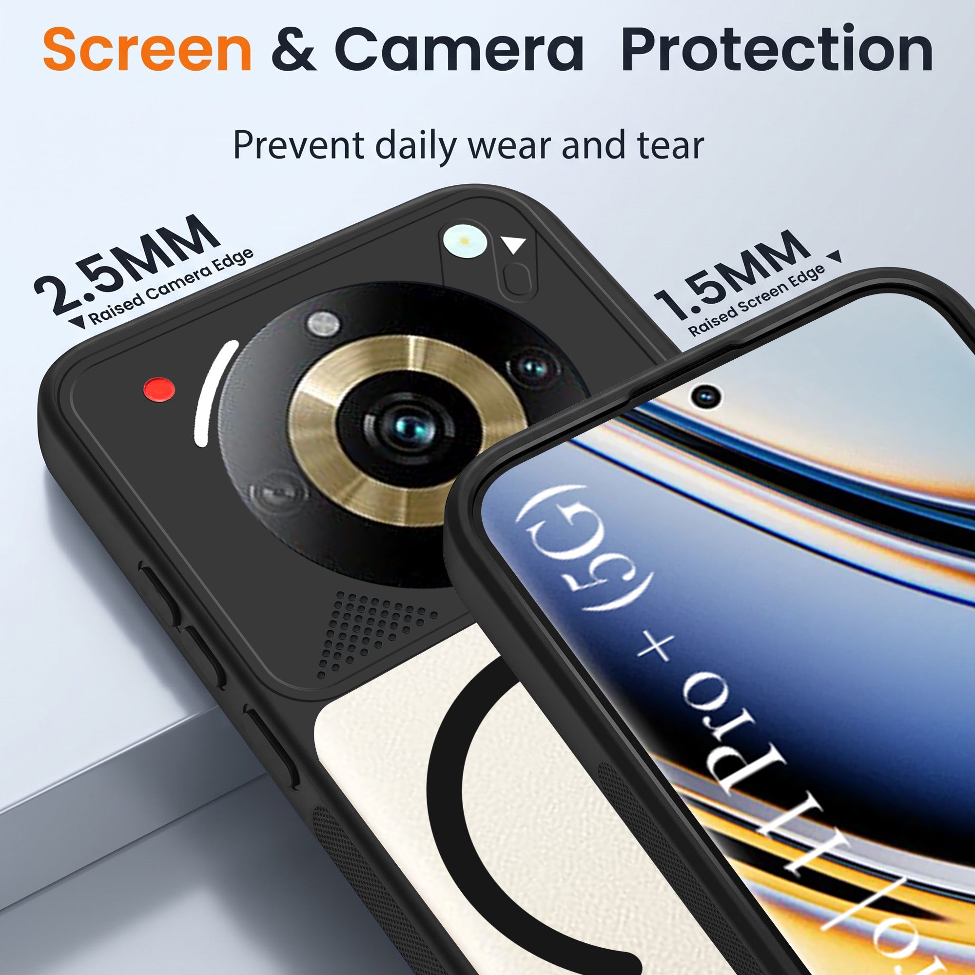 For Realme 11 Pro 5G | Realme 11 Pro Plus 5G Back Cover Case Lifetime Anti-Yellow Clear (Camera Protection | Side Grip | Wireless MagSafe Compatible)