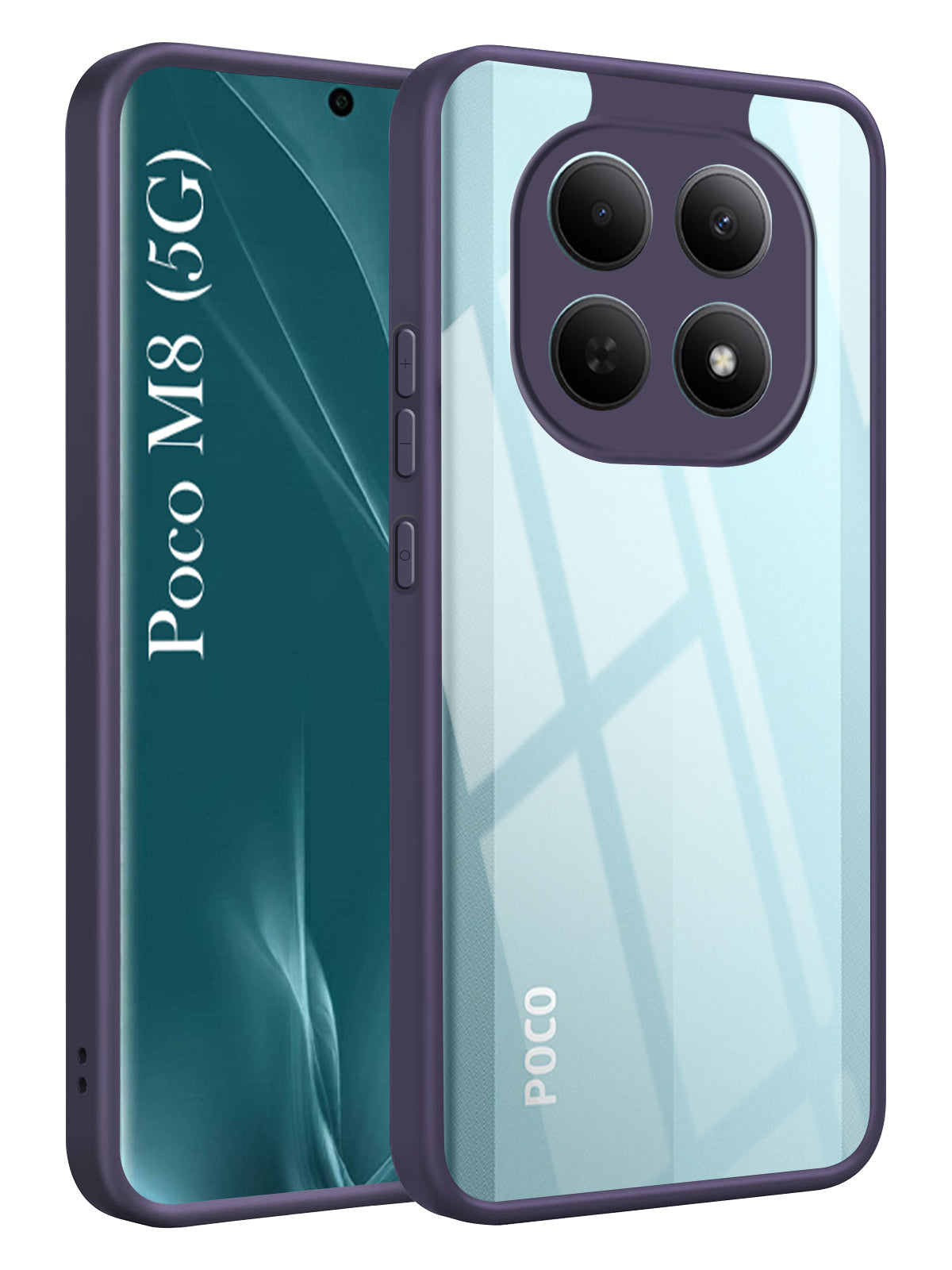 For Poco M8 5G Back Cover Case Ultra-Hybrid(Lifetime Anti Yellow | Anti Scratch | Crystal Clear Shockproof)
