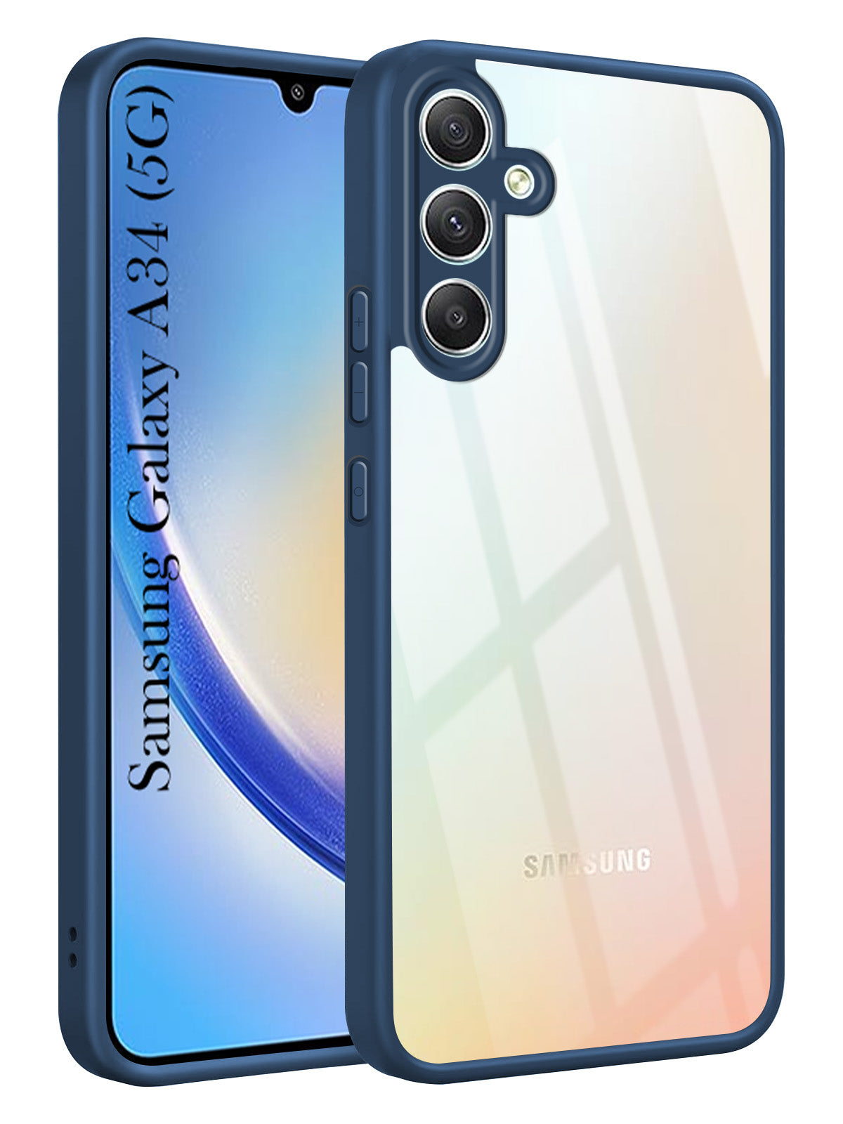 For Samsung Galaxy A34 5G Back Cover Case Ultra-Hybrid  (Lifetime Anti Yellow | Anti Scratch | Crystal Clear Shockproof)