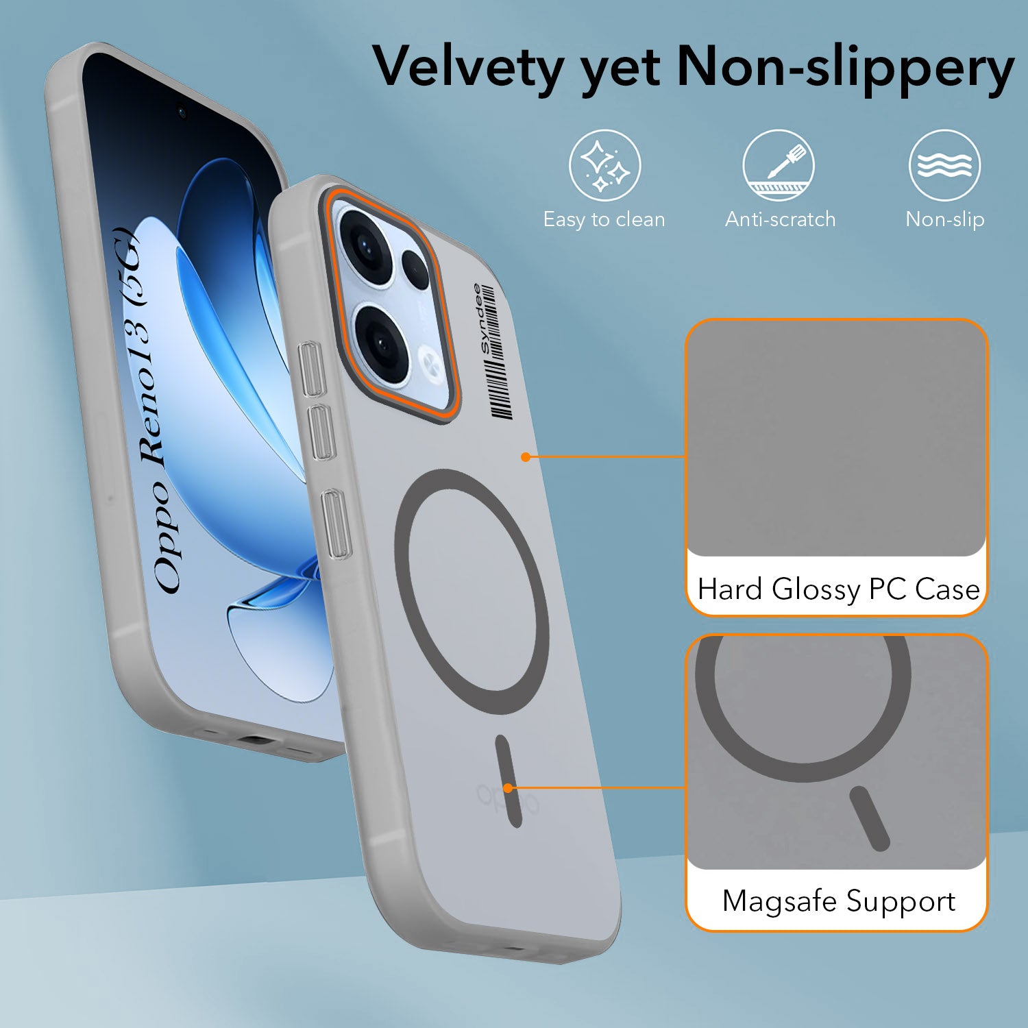 For Oppo Reno13 5G | Oppo Reno 13 5G Back Cover Case (Soft Touch | Camera Bump Protection | MagSafe Compatible | Matte Finish)