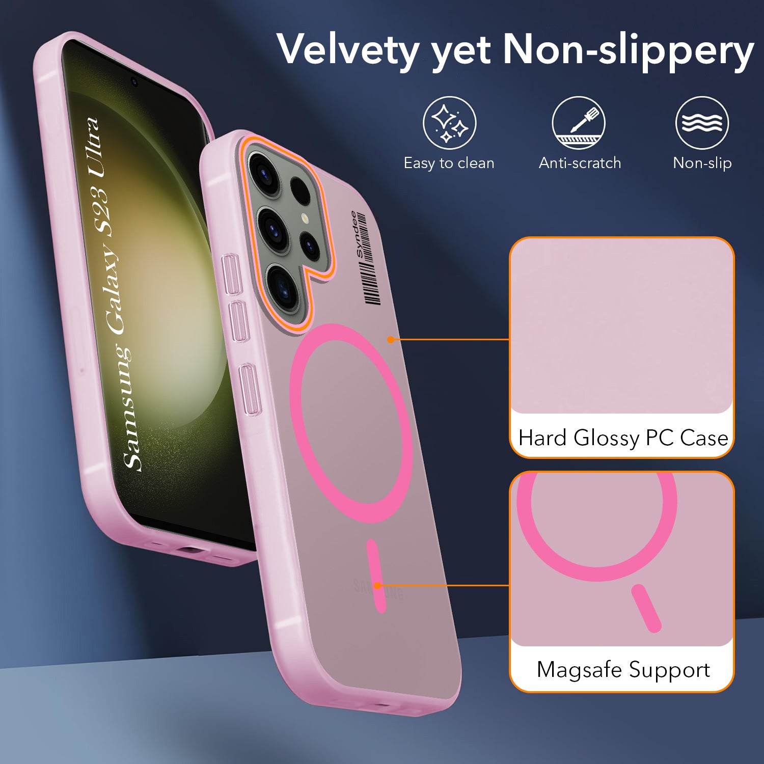 For Samsung Galaxy S23 Ultra 5G Back Cover Case (Soft Touch | Camera Bump Protection | MagSafe Compatible | Matte Finish)