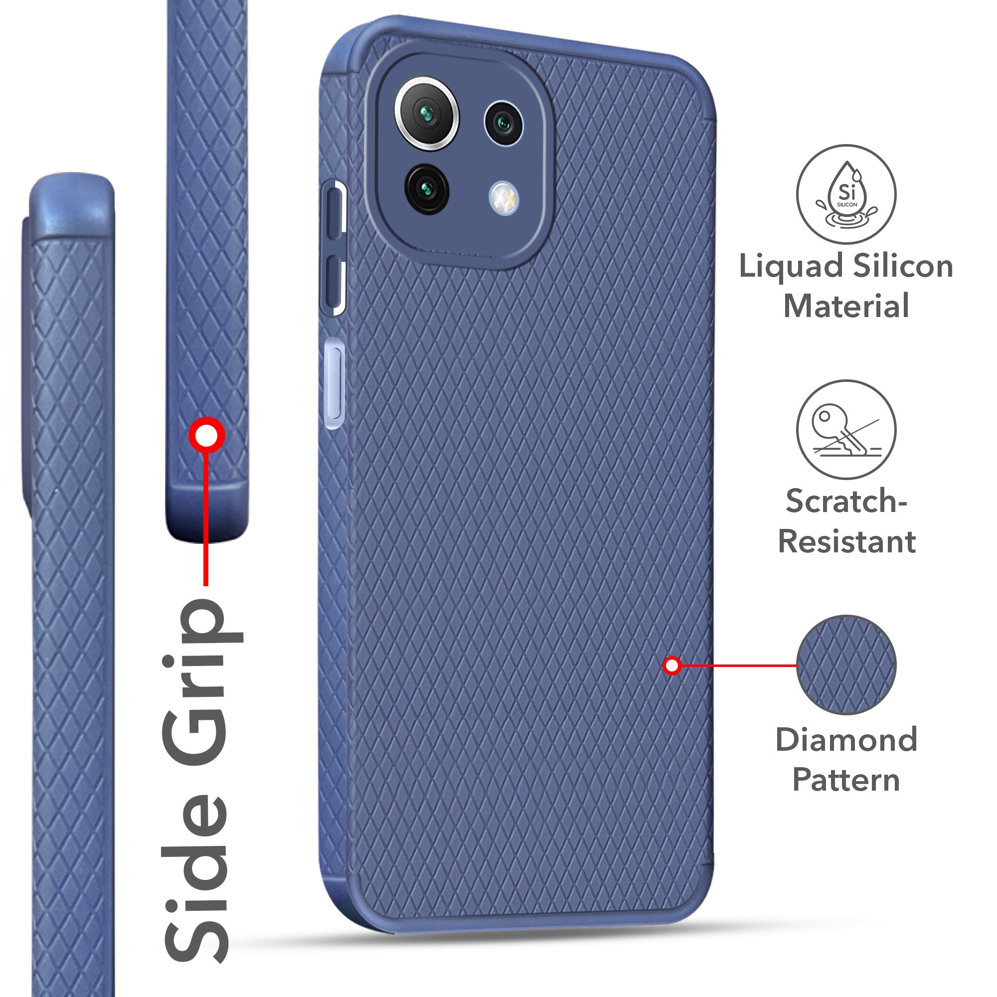 For Xiaomi Mi 11 Lite 4G | 11 Lite 5G Back Cover ( Silicone Clear Shockproof Case with Camera Protection | Soft and Flexible | Transparent)