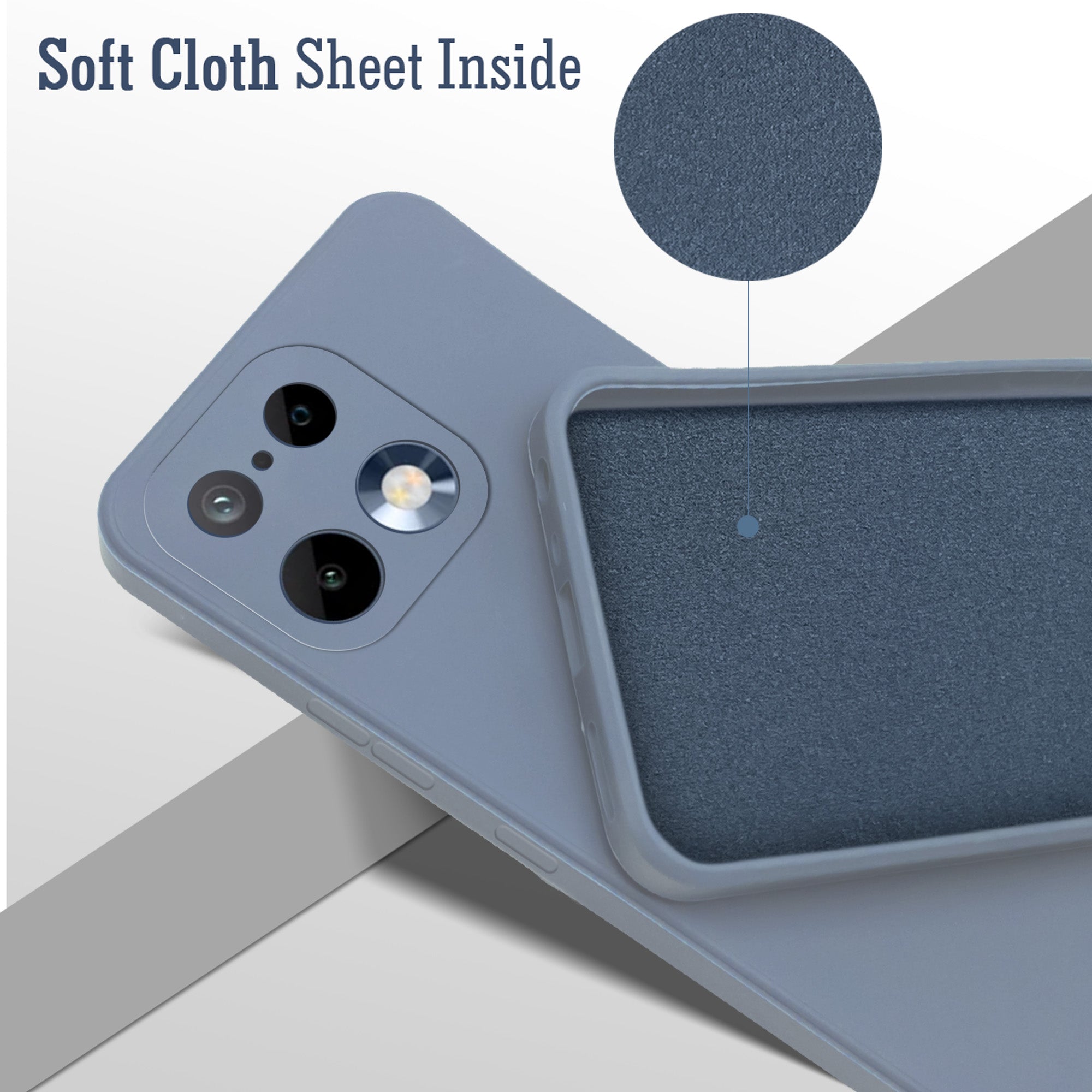 For Realme 16 Pro Back Cover Case (Matte Finish Silicone with Inside Fiber cloth)