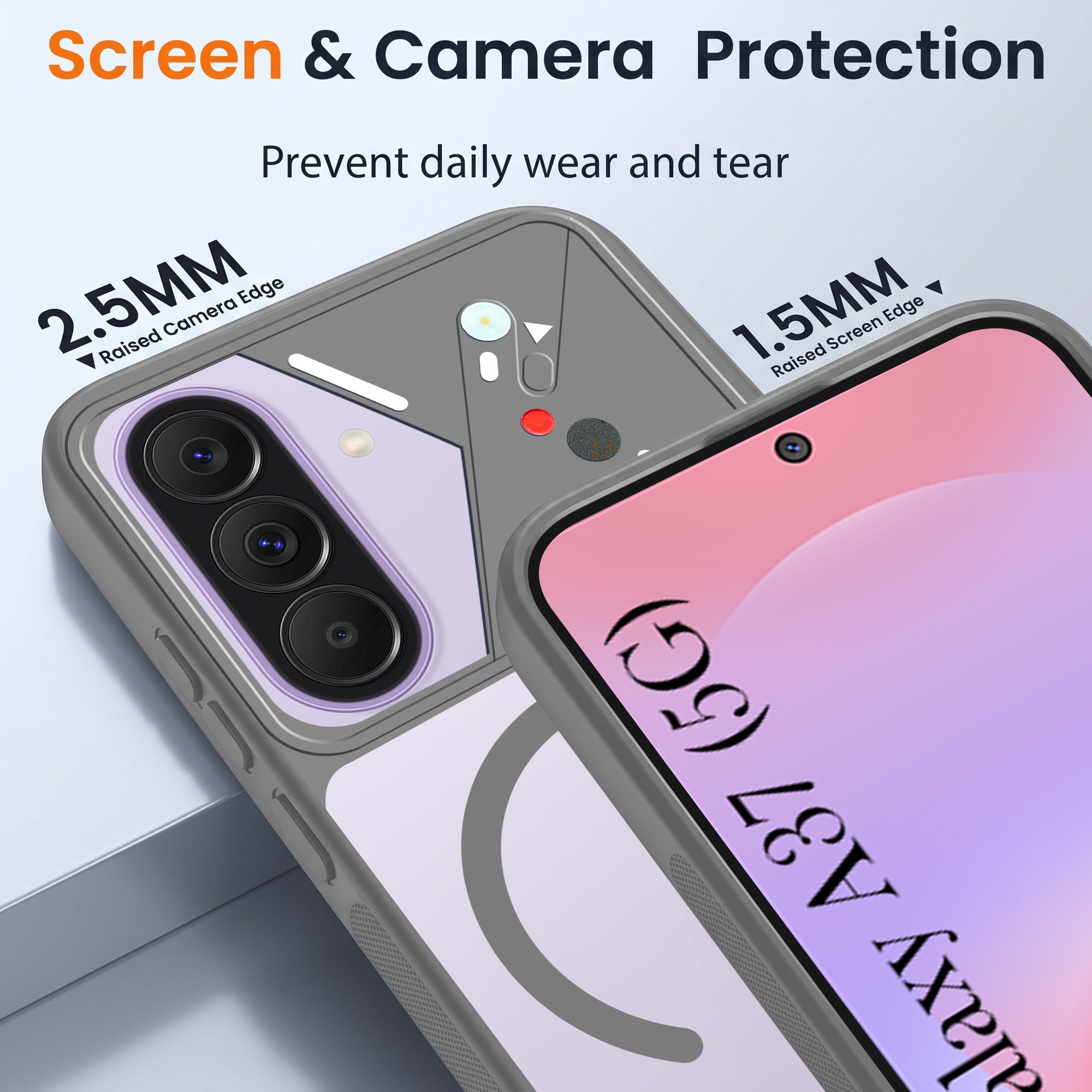 For Samsung Galaxy A37 5G Back Cover Case Lifetime Anti-Yellow Clear (Camera Protection | Side Grip | Wireless MagSafe Compatible)