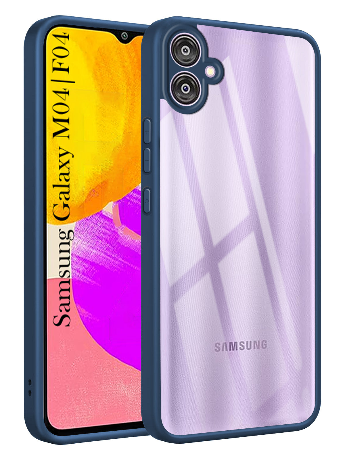 For Samsung Galaxy M04 | F04 Back Cover Case Ultra-Hybrid (Lifetime Anti Yellow | Anti Scratch | Crystal Clear Shockproof)