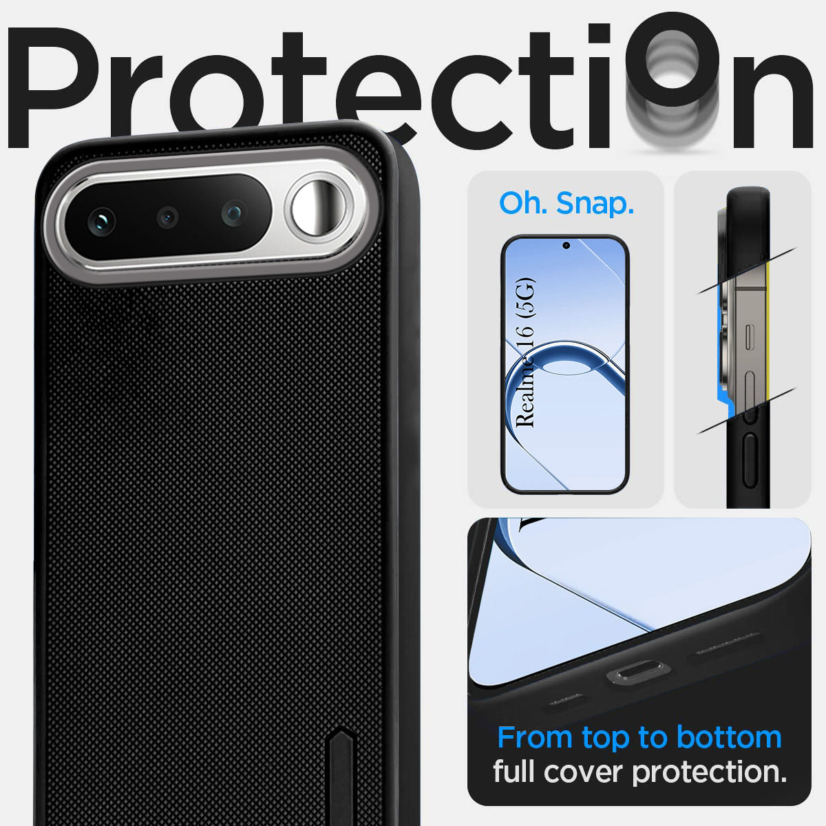 For Realme 16 Back Cover Case Rubberised (Textured Grip Design| Micro-Fiber Cloth Inside | Slim and Light Weight | Soft Touch and Feel)