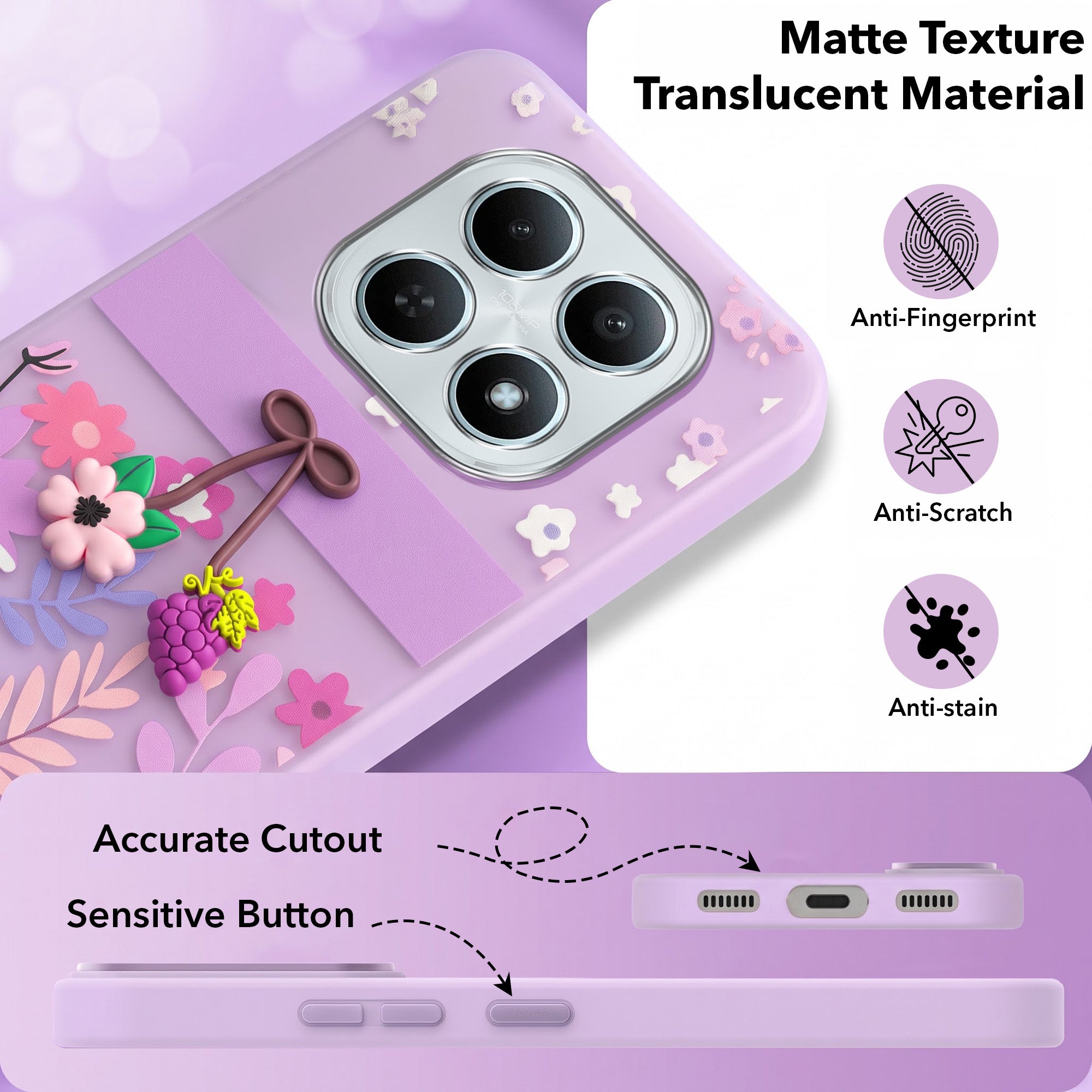 For Xiaomi Redmi Note 15 5G | Redmi Note 15 SE 5G Back Cover Case (3D Cute Cartoons | Hard Back Side Soft | Matte Premium Finish | HD Printing)