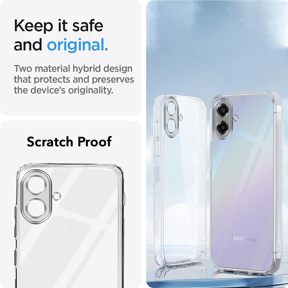 For Samsung Galaxy A07 | F70e 5G Back Cover Case Silicone (Clear Shockproof Case with Camera Protection | Soft and Flexible | Transparent)