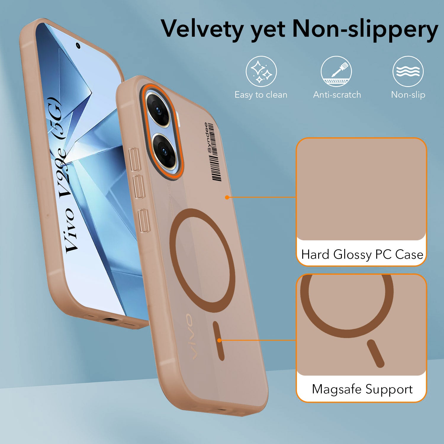 For Vivo V29e 5G Back Cover Case (Soft Touch | Camera Bump Protection | MagSafe Compatible | Matte Finish)
