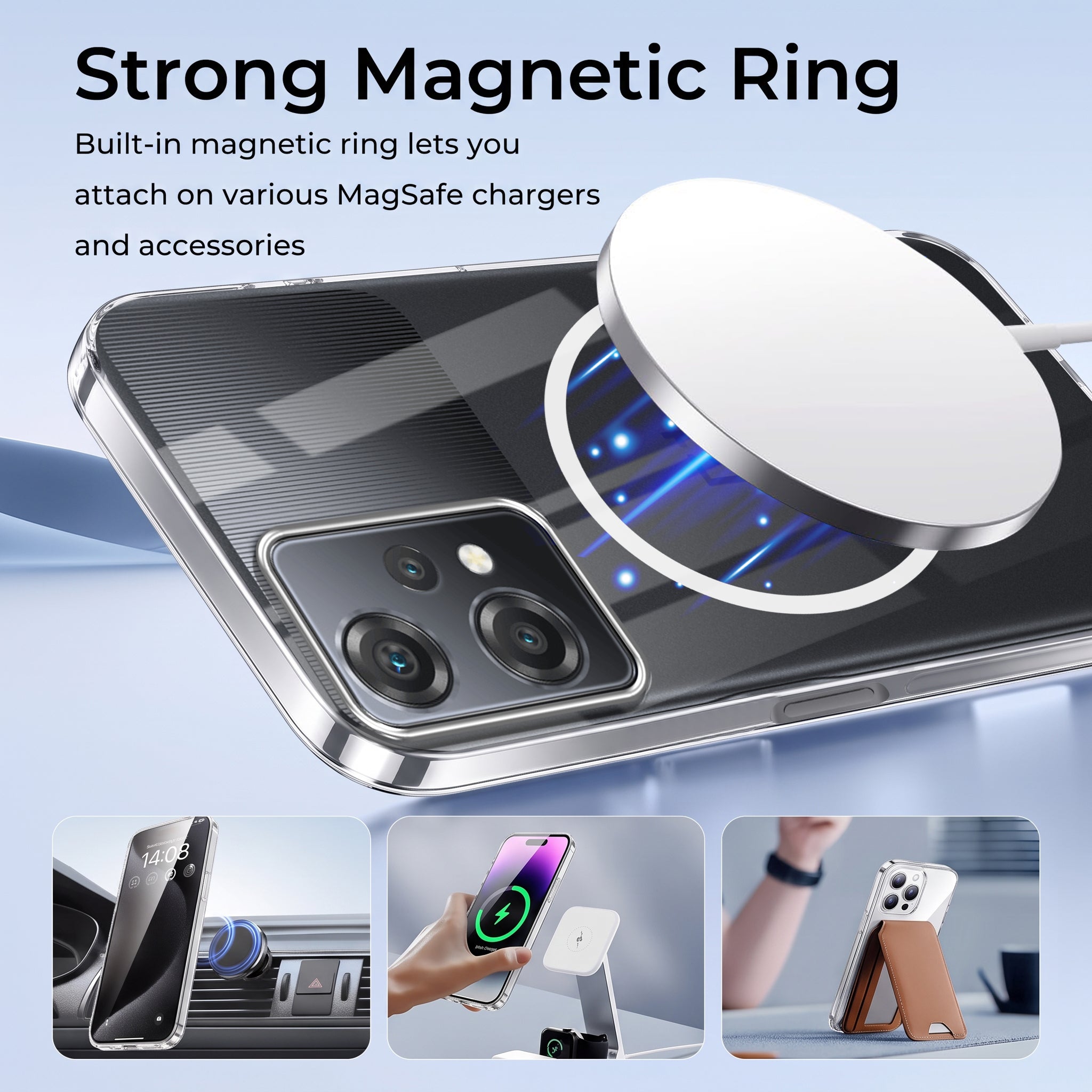 For OnePlus Nord CE 2 Lite 5G Back Case Cover Crystal Anti Yellow (Unbreakable PC | MagSafe Wireless Charging Support |Camera Protection Bump)