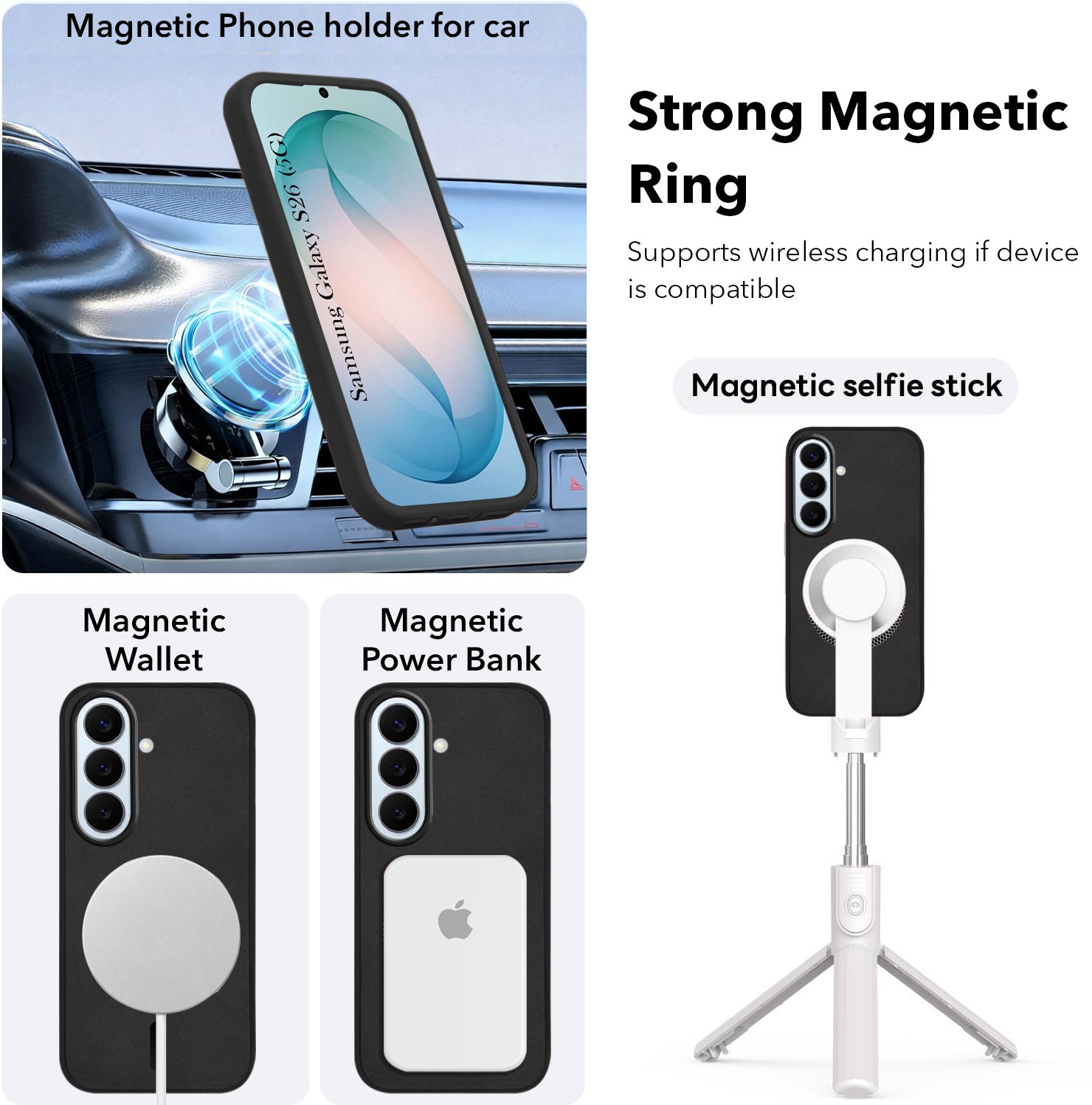 For Samsung Galaxy S26 5G Back Cover Case Leather Finish (MagSafe Compatible Wireless Charging | Soft Touch | Camera Bump Protection)