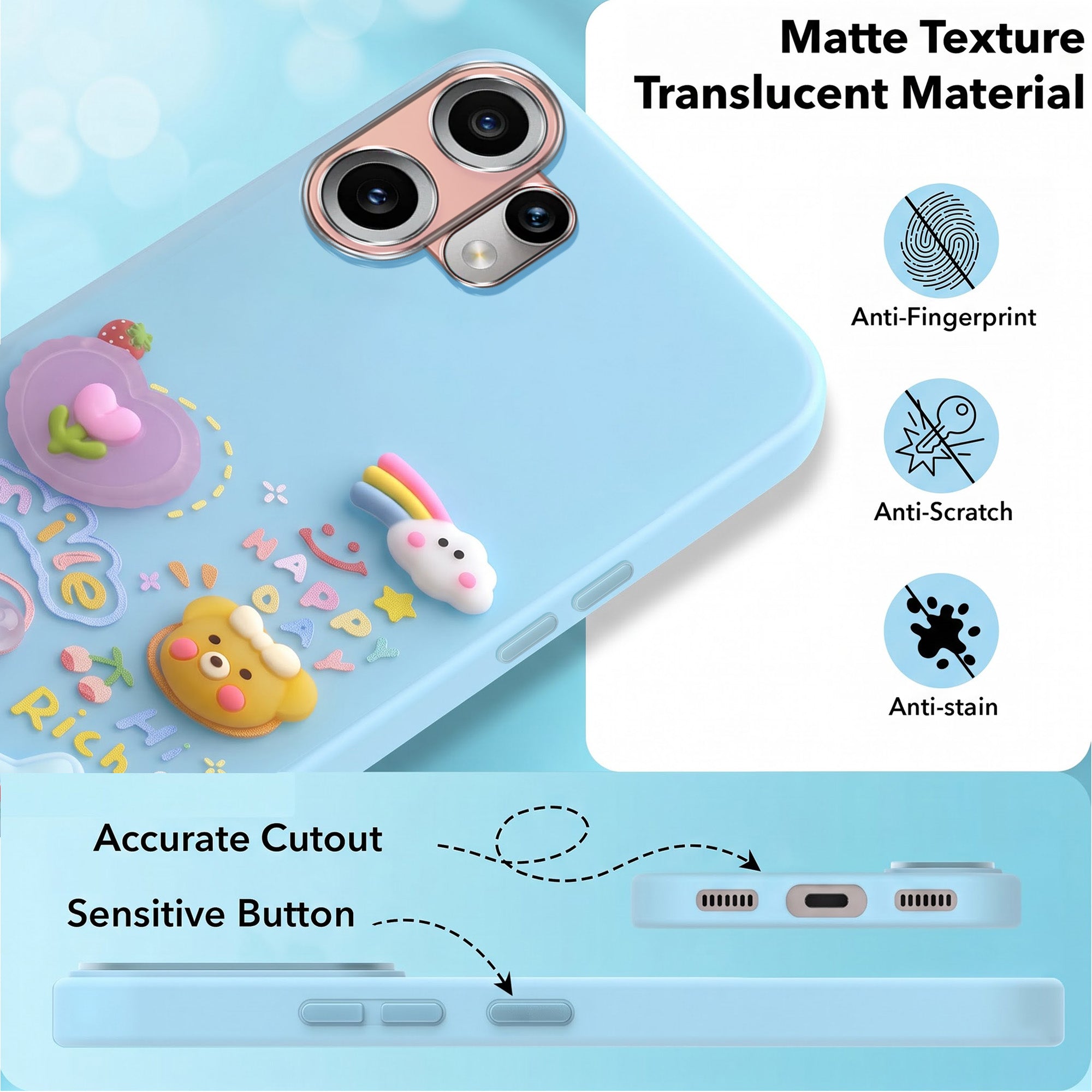 For Nothing CMF Phone 2 Pro Back Cover Case (3D Cute Cartoons | Hard Back Side Soft | Matte Premium Finish | HD Printing)
