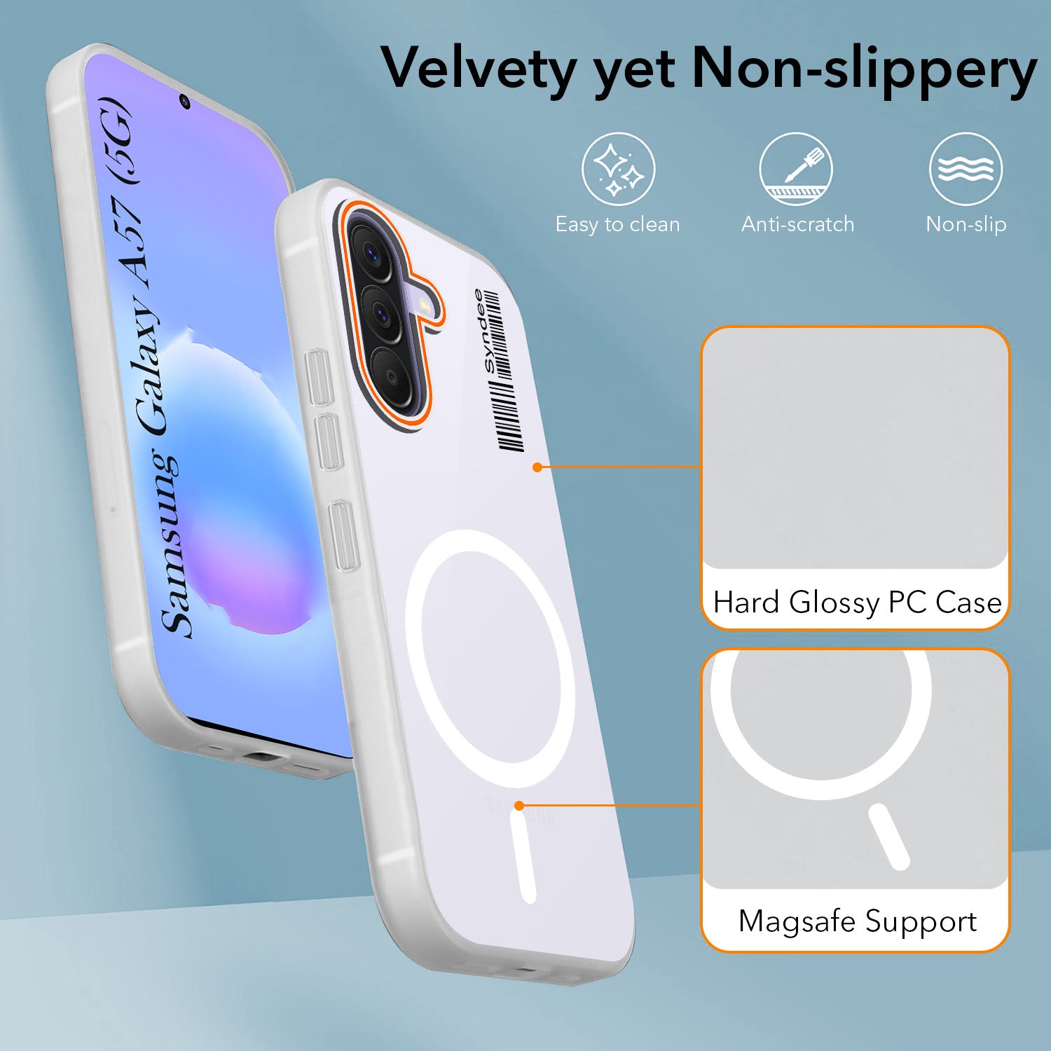 For Samsung Galaxy A57 5G Back Cover Case (Soft Touch | Camera Bump Protection | MagSafe Compatible | Matte Finish)