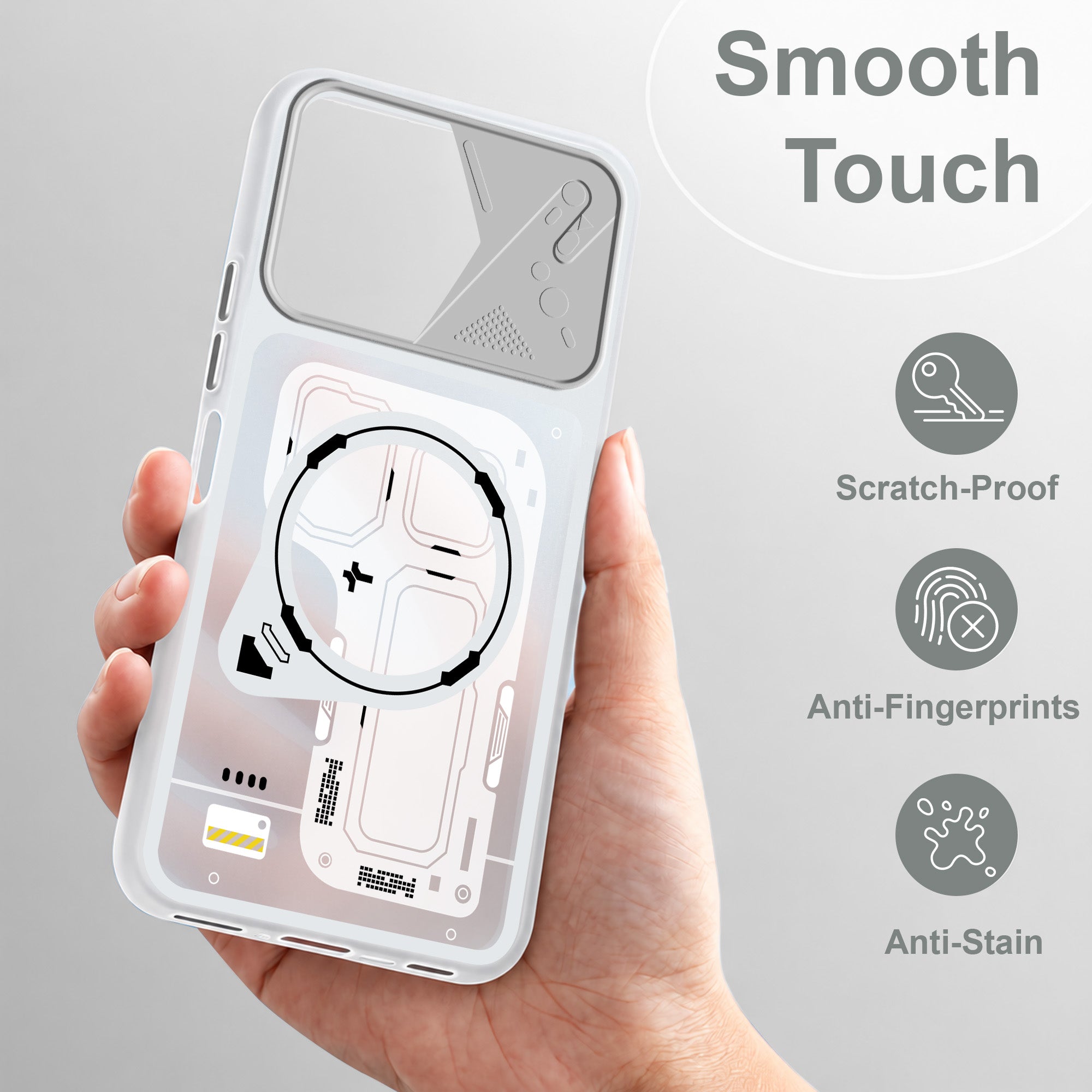 For Redmi 15A Metallic Back Cover Case (Metallic Camera Protection & Buttons | Translucent Milky Shade | Hard Polycarbonate)
