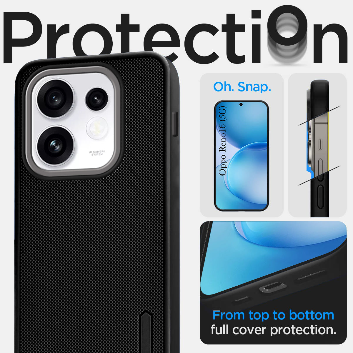 For Oppo Reno 16 Back Cover Case Rubberised (Textured Grip Design | Micro-Fiber Cloth Inside | Slim and Light Weight | Soft Touch and Feel)