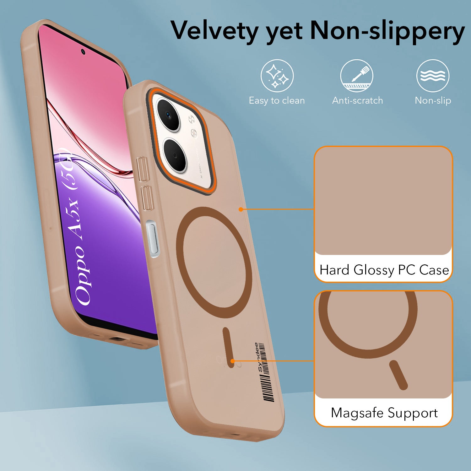 For Oppo A5X Back Cover Case (Soft Touch | Camera Bump Protection | MagSafe Compatible | Matte Finish)